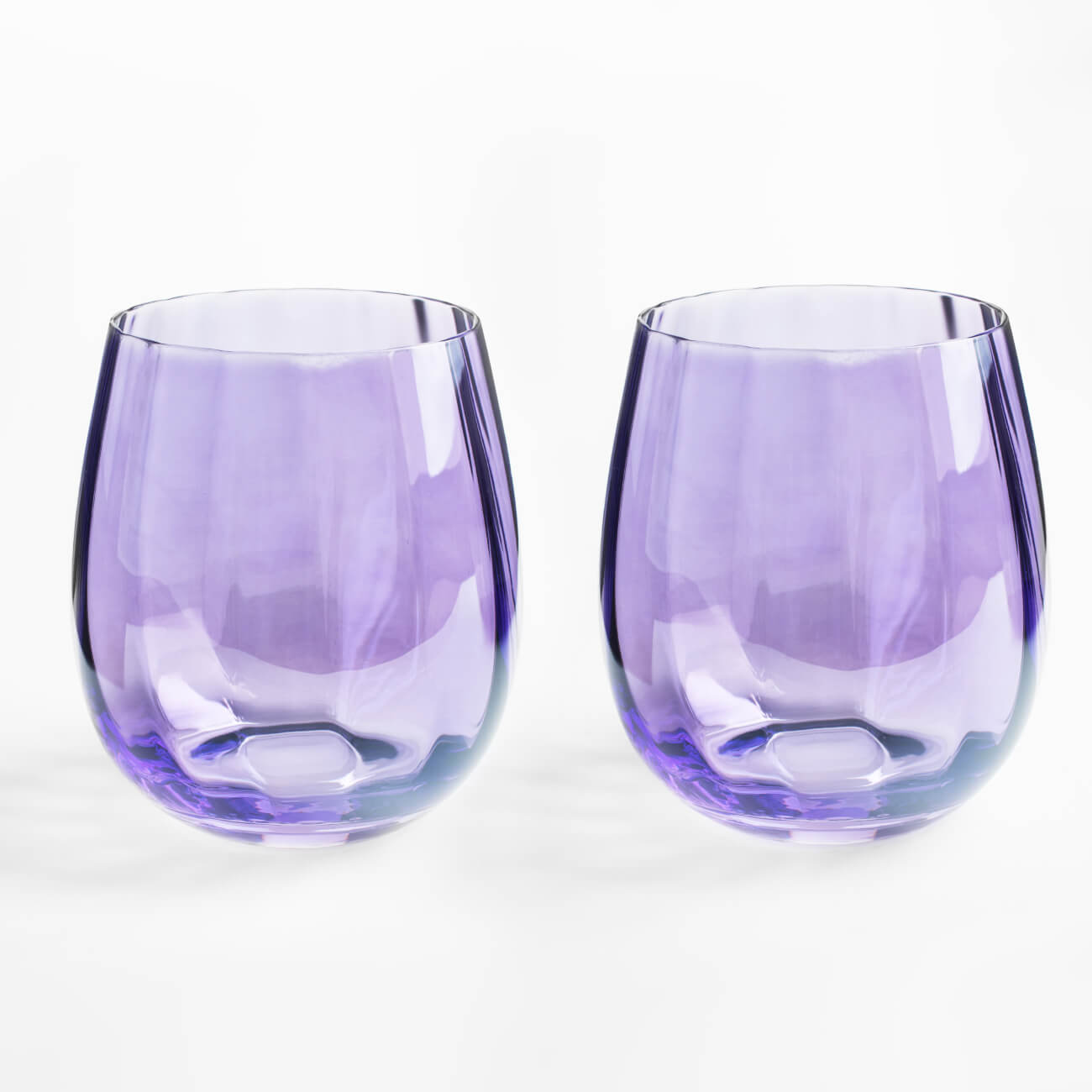 Стакан, 450 мл, 2 шт, стекло, фиолетовый, Filo R color стакан spot фиолетовый