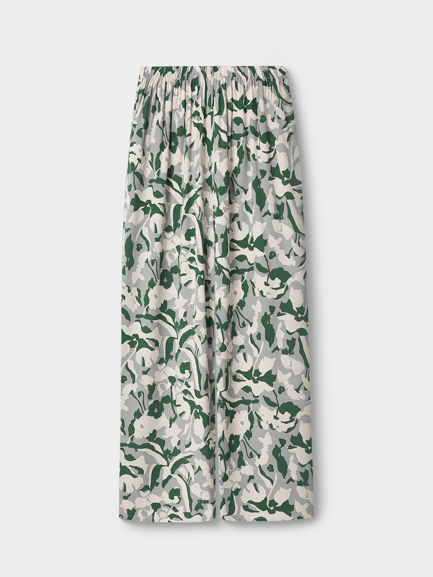 Брюки женские, р. L, широкие, вискоза, зеленые, Цветы, Adetta, image-5