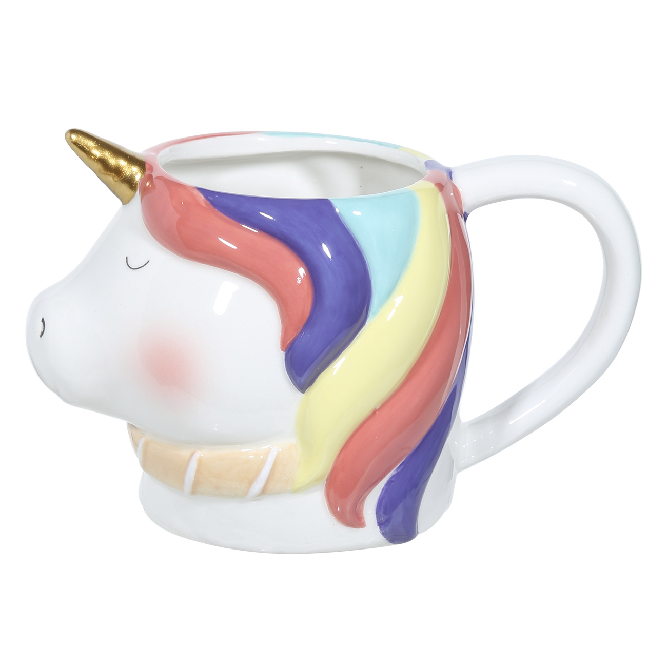 

Кружка, детская, 430 мл, керамика, Единорог с радужной гривой, Unicorn