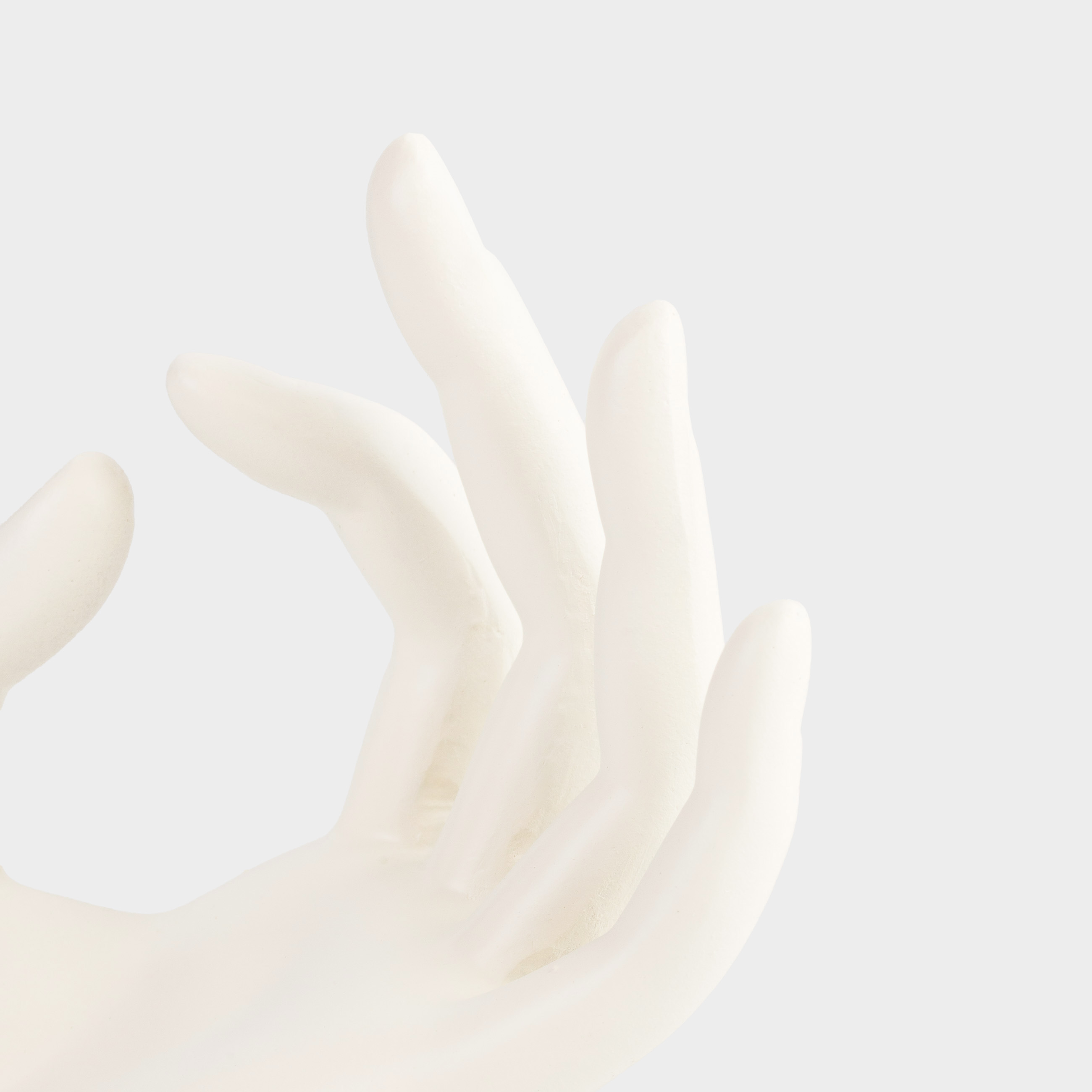 Держатель для украшений, 16 см, полирезин, молочный, Рука, Hand, image-3