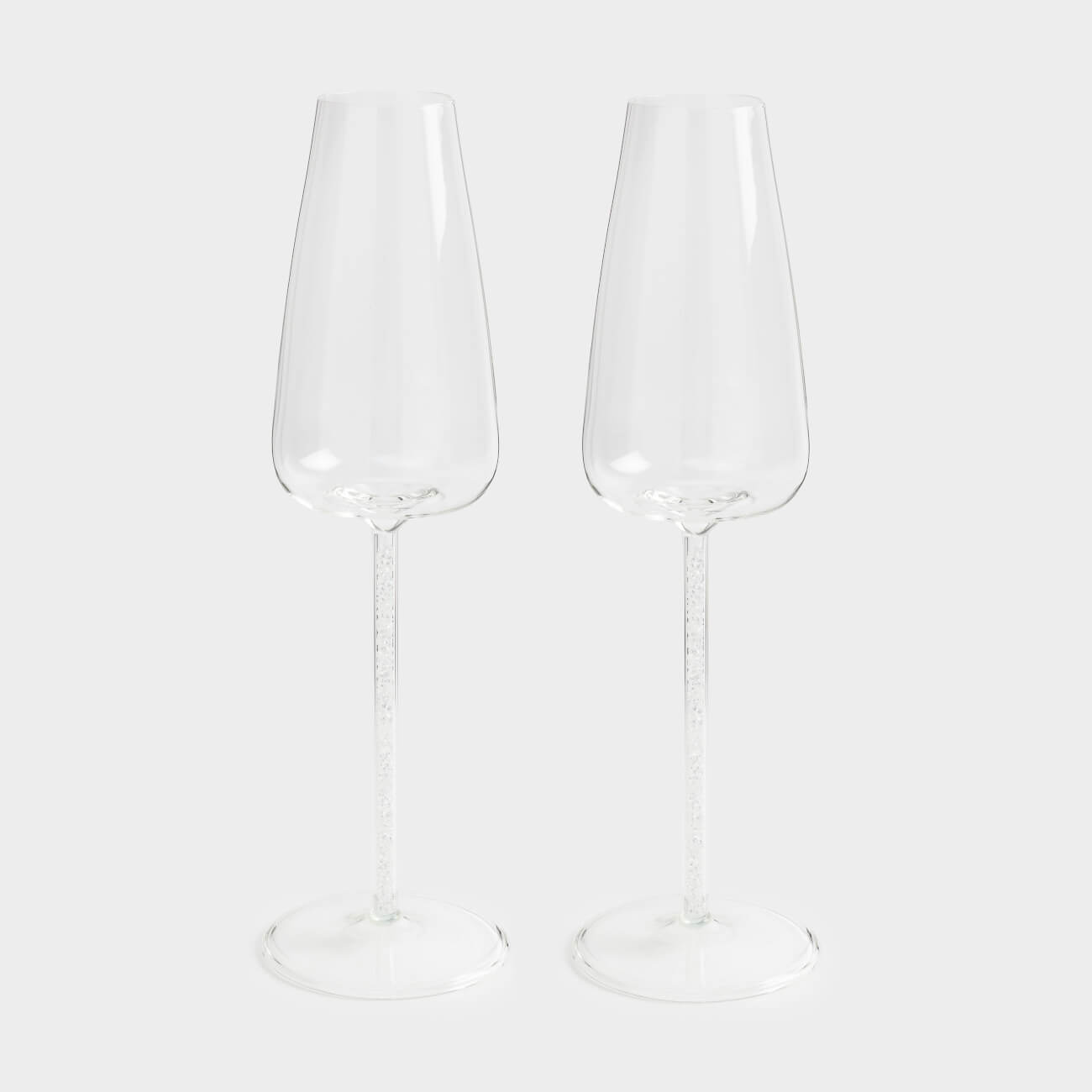 Бокал для шампанского, 270 мл, 2 шт, стекло Б/стразы, Sorento crystal, image-0