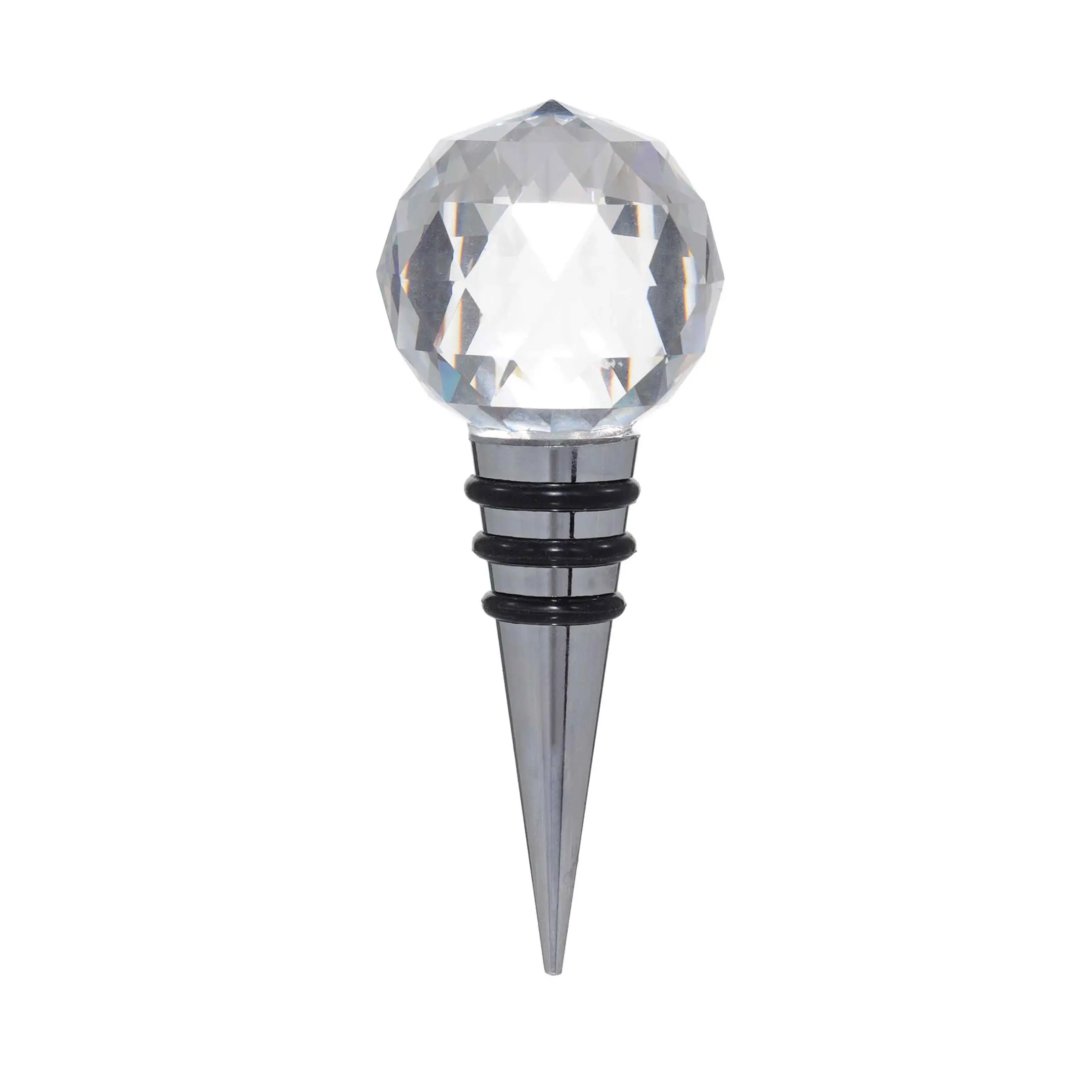 Пробка для винной бутылки, 11 см, сталь/стекло, Бриллиант, Diamond, image-0