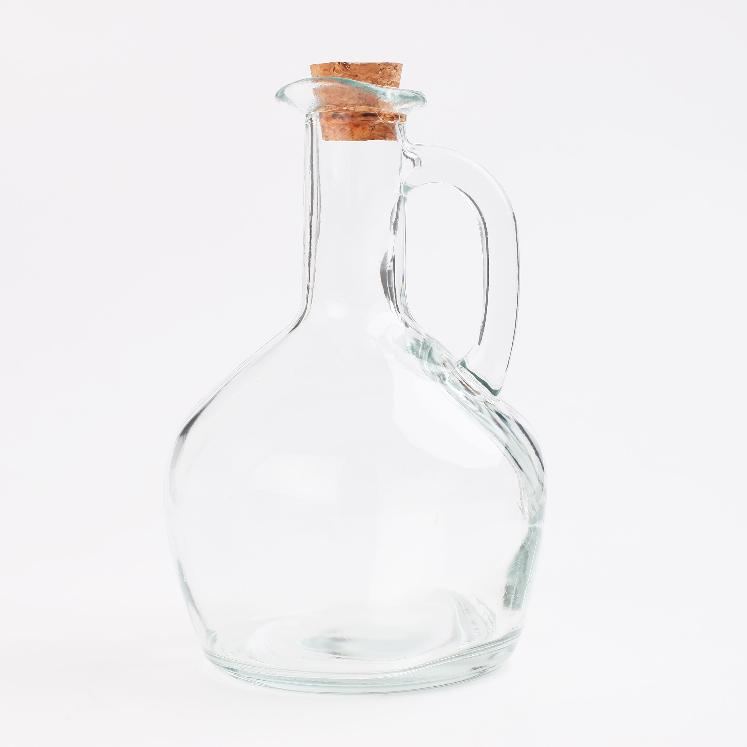 Емкость для масла или уксуса, 400 мл, с ручкой, стекло/пробка, Кувшин, Clear cork, image-0