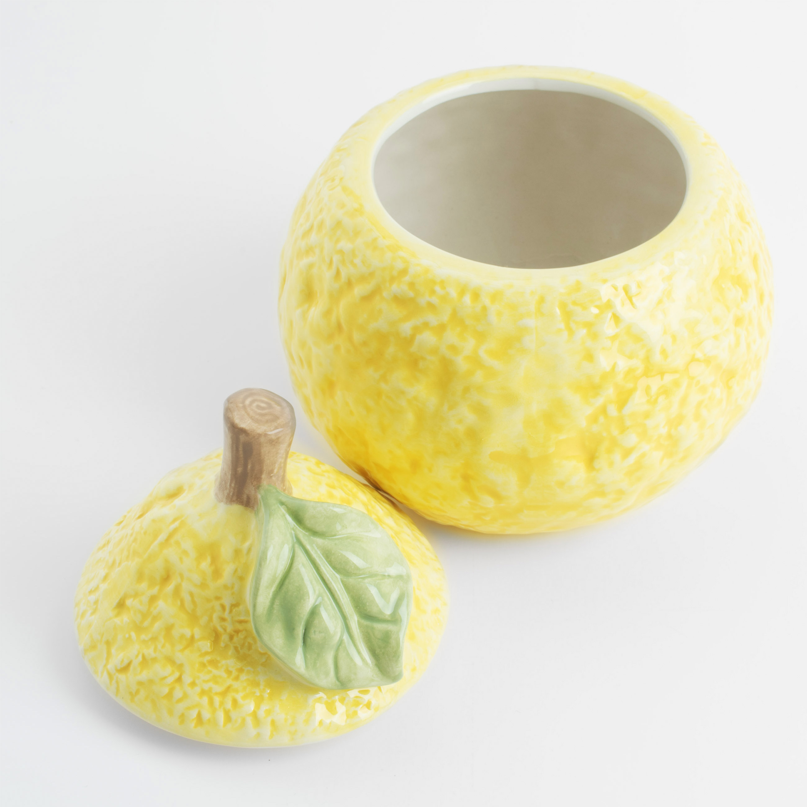 Емкость для хранения, 15х18 см, 1,1 л, керамика, желтая, Лимон, Sicily in bloom изображение № 3