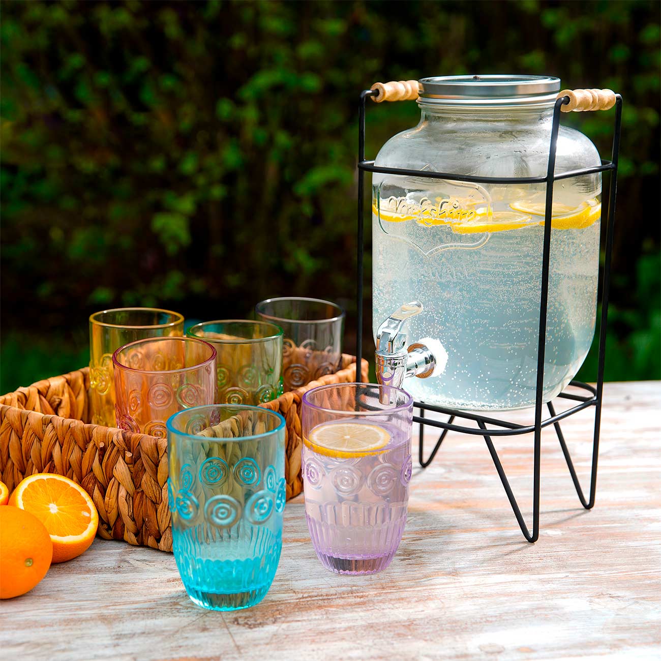 Диспенсер для напитков, 4 л, на подставке, стекло Р/металл, черный, Berry, image-8