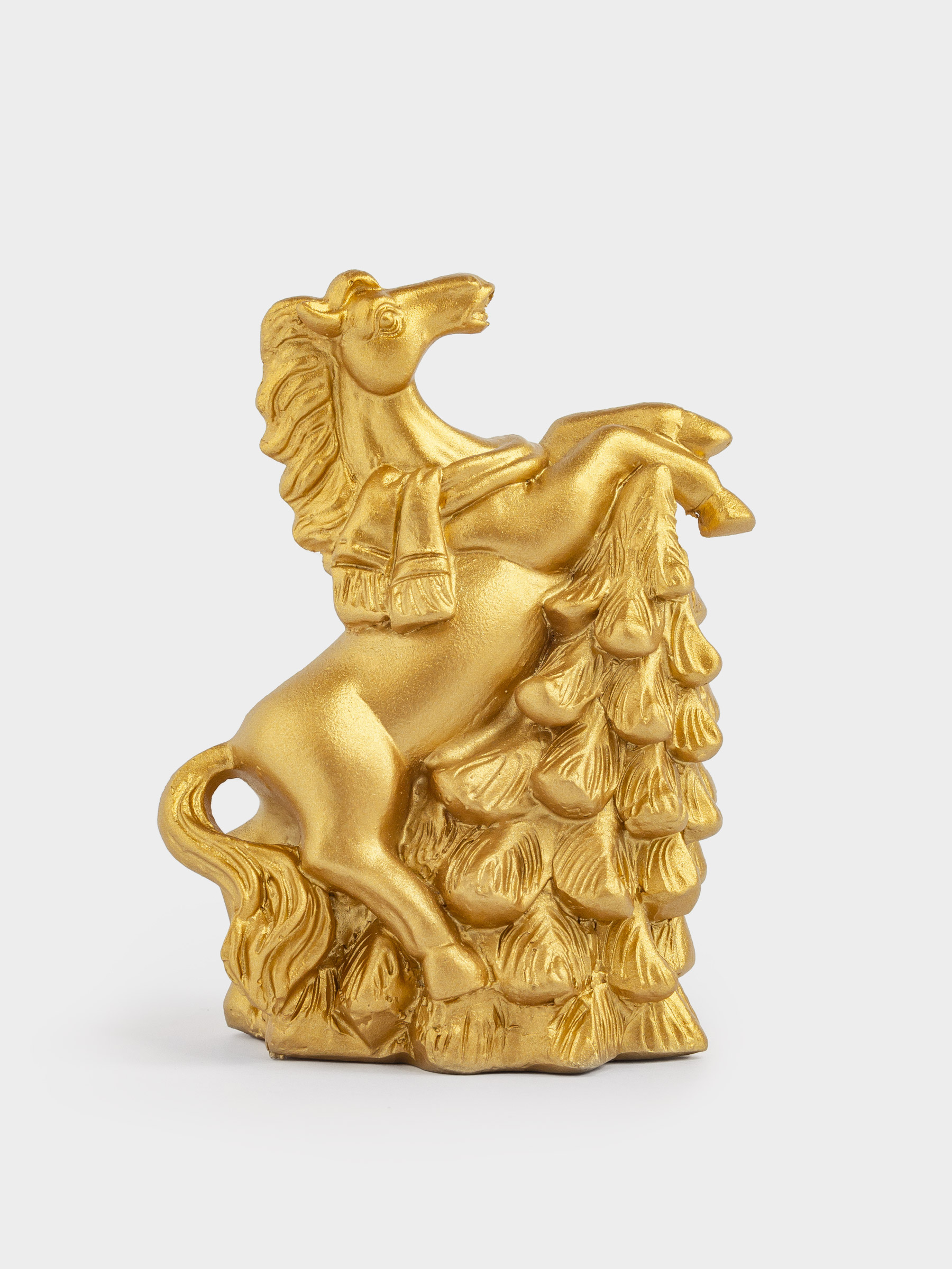 Копилка, 10 см, полирезин, золотистая, Конь, Horse gold, image-0