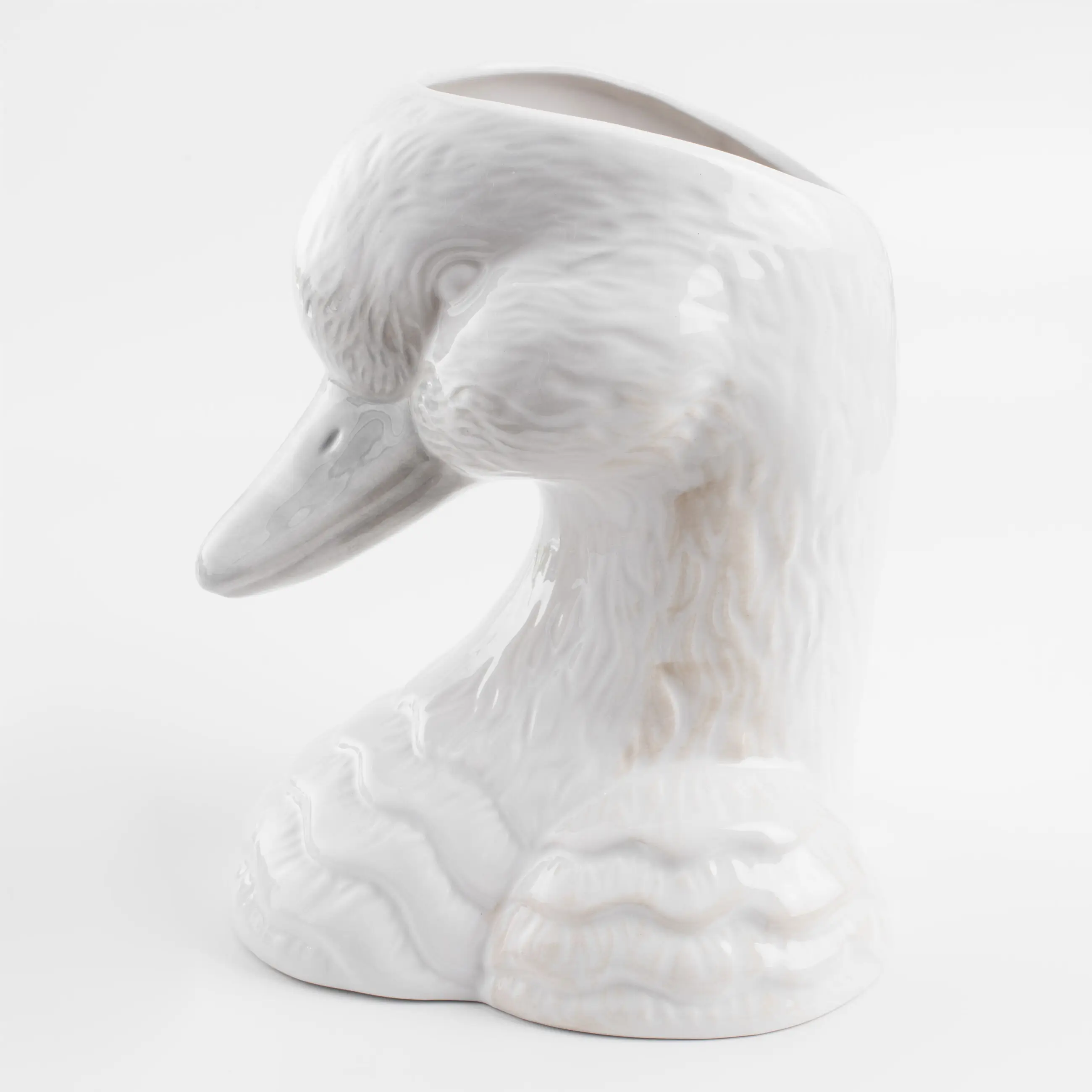 Подставка для кухонных принадлежностей, 23 см, керамика, молочная, Утка, Duck, image-0