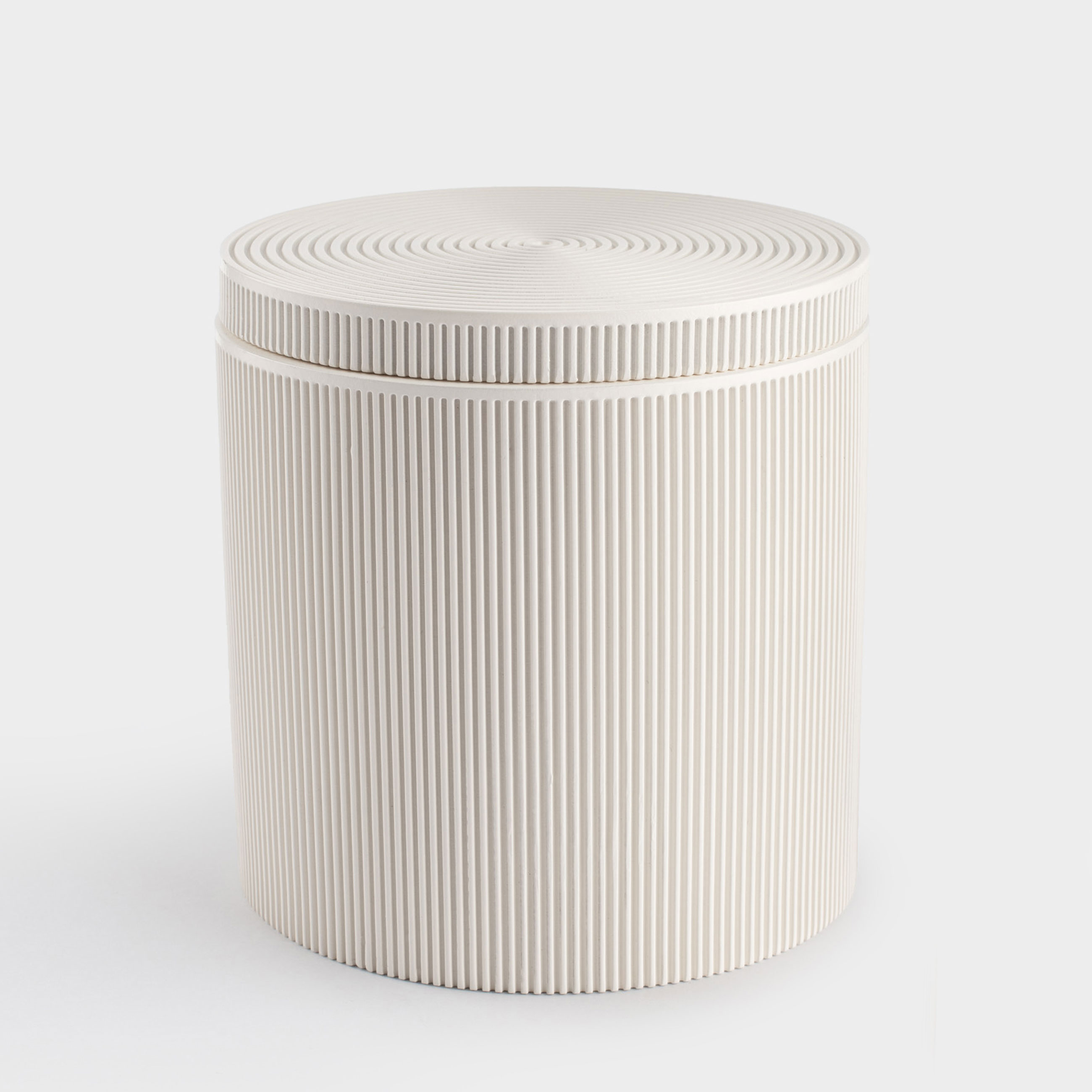 Шкатулка для ванной, 10 см, полирезин, молочная, White stripes