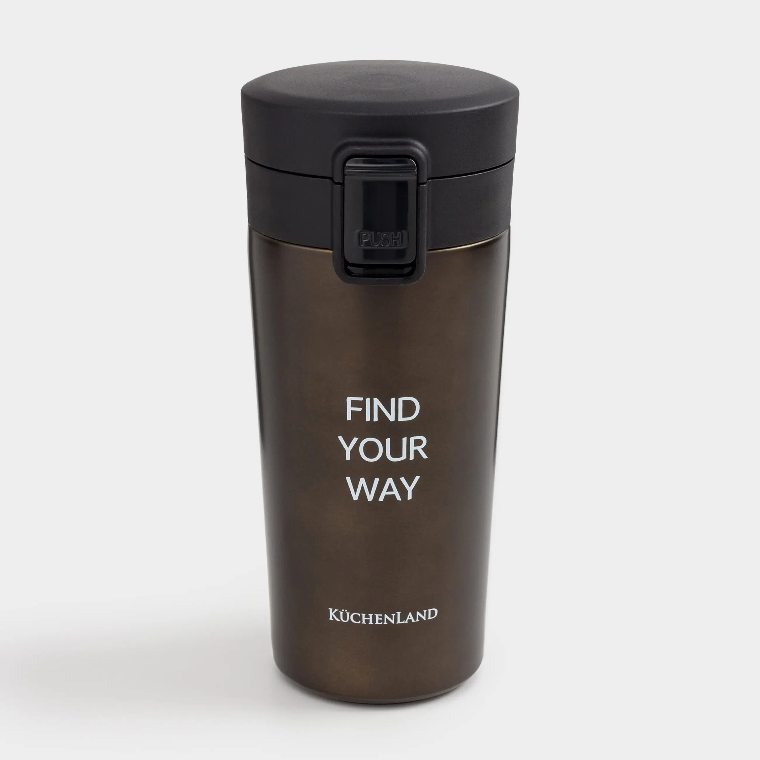 Термокружка, 380 мл, сталь/пластик, графитовая, матовая, Find your way, Voyage, image-0