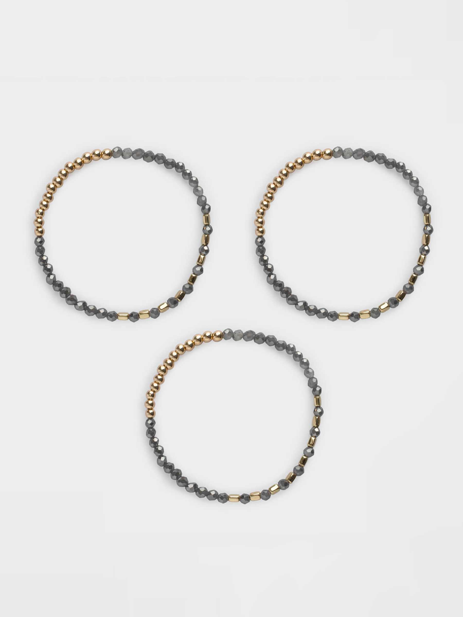 Браслет, 17 см, 3 шт, акрил/пластик, коричневый, Jewelry, image-0