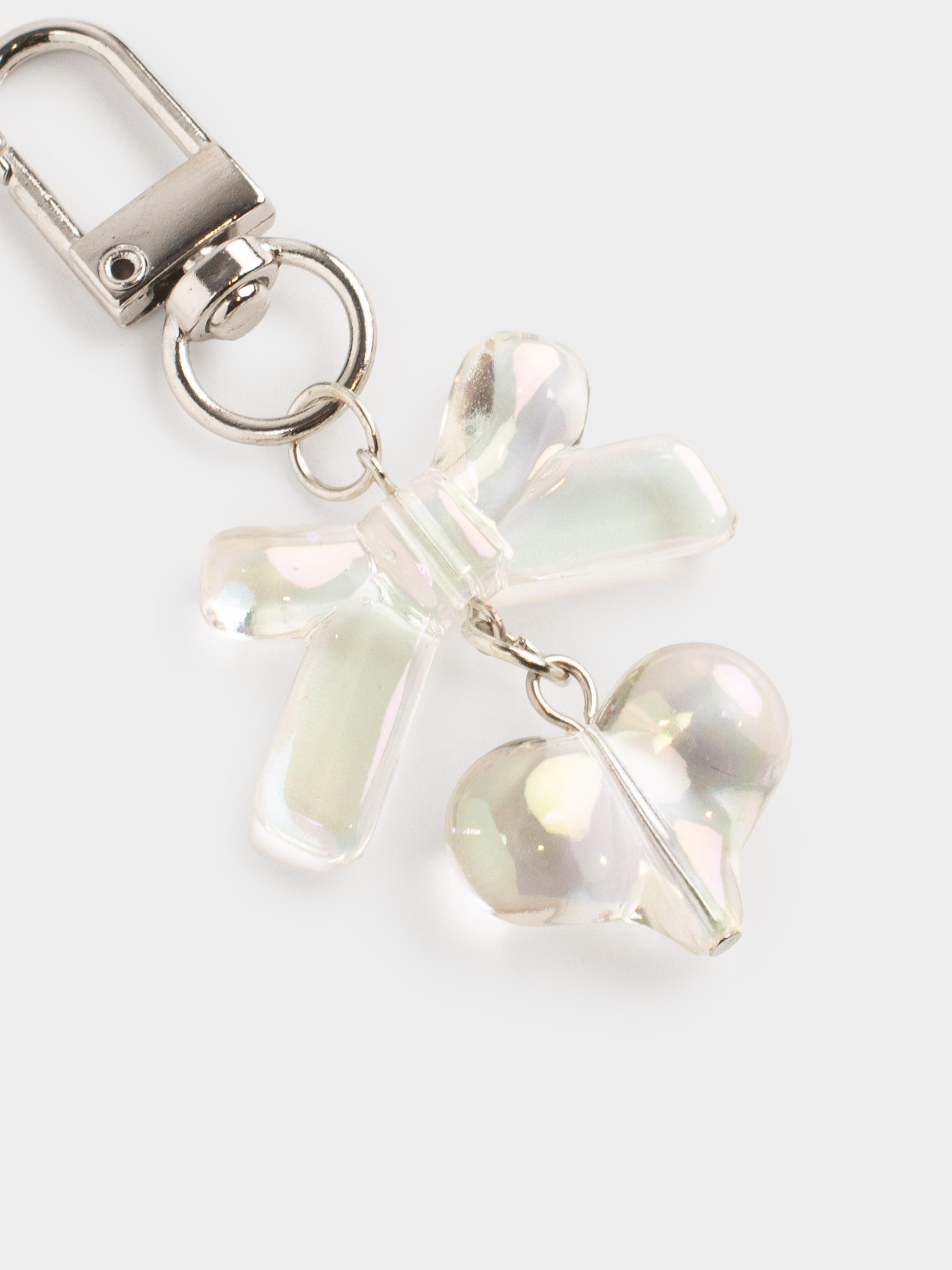 Брелок, 8 см, акрил/металл, перламутр, Сердце, Keychain polar, image-3