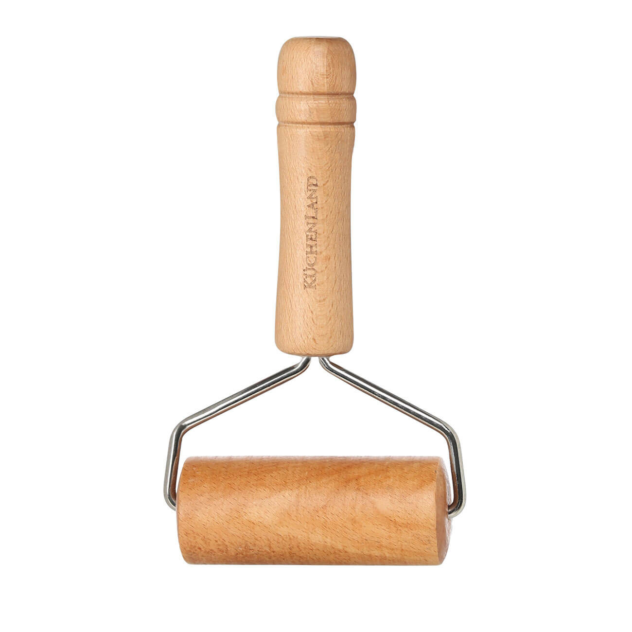 

Скалка-ролик, 18 см, с ручкой, дерево/сталь, Wood kitchen