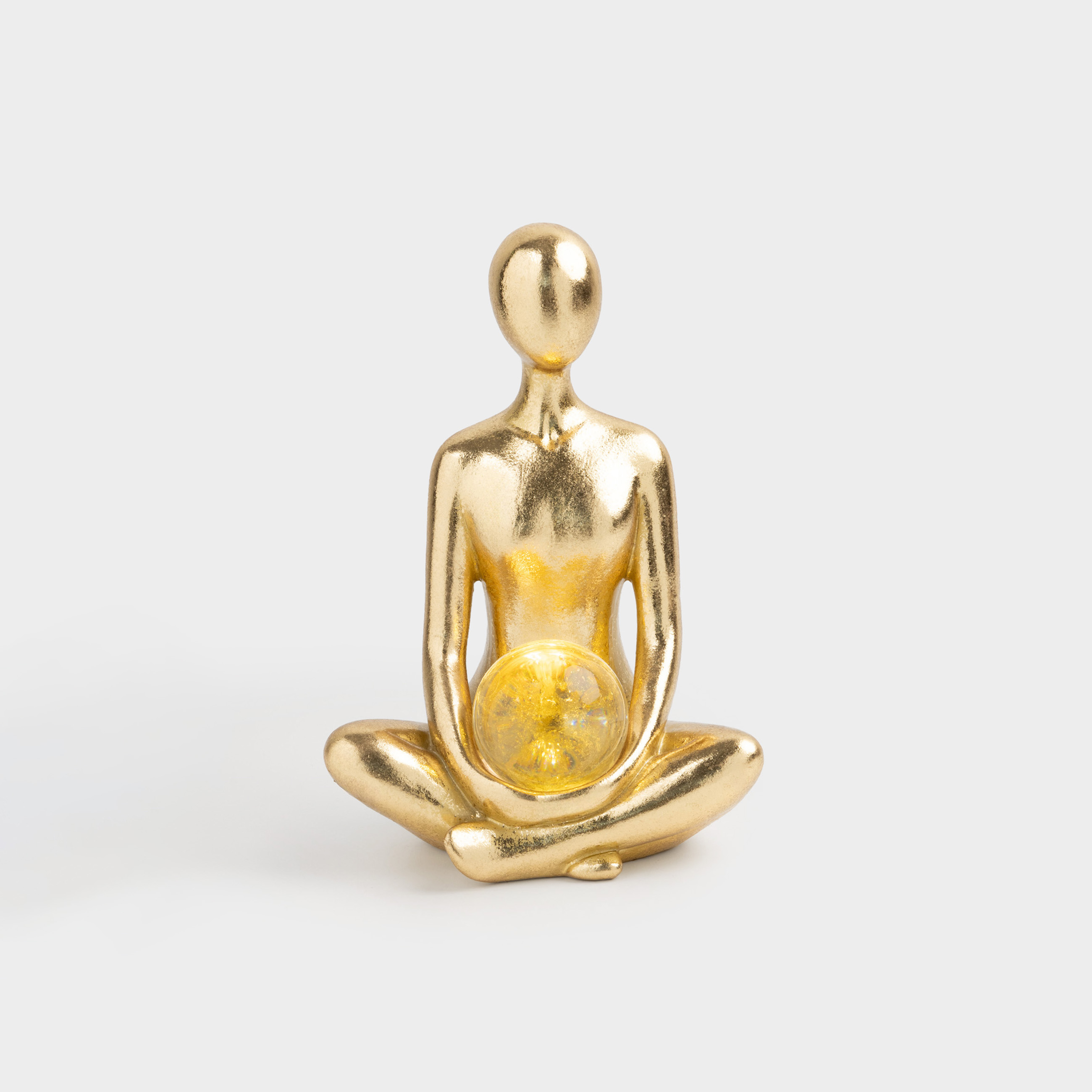 Статуэтка с подсветкой 20 см полирезинстекло золотистая Девушка с шаром Face 1690₽