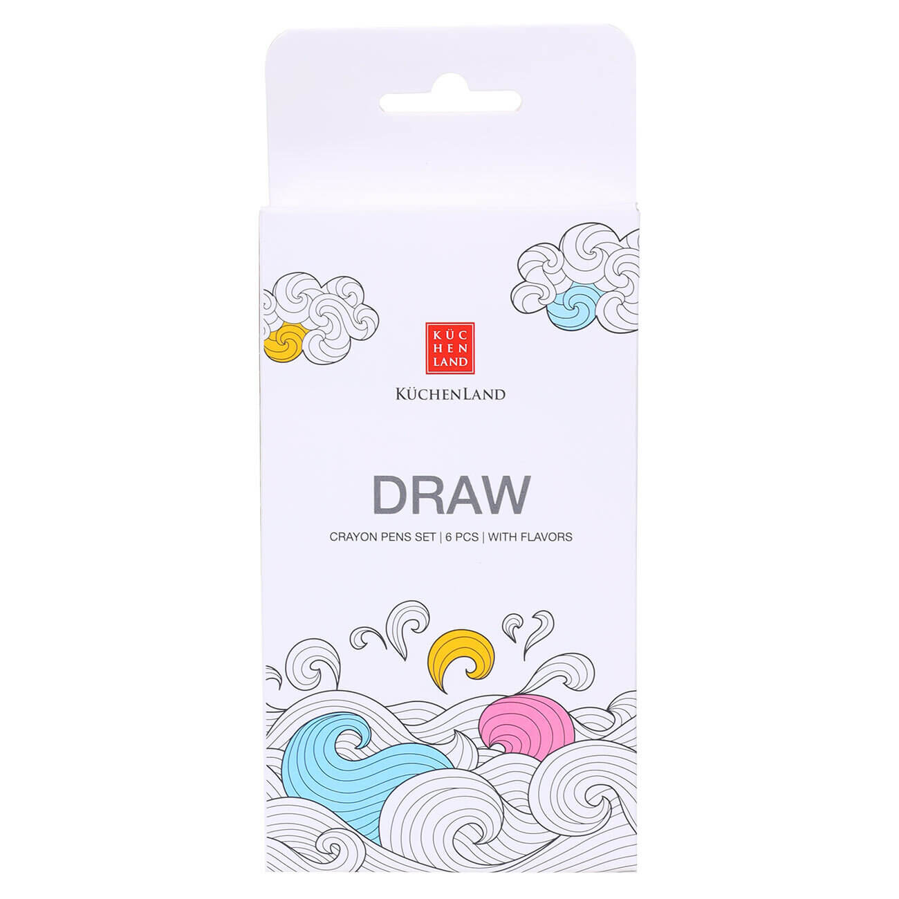 

Набор мелковых фломастеров, 6 шт, с ароматами, пластик, цветные, Draw