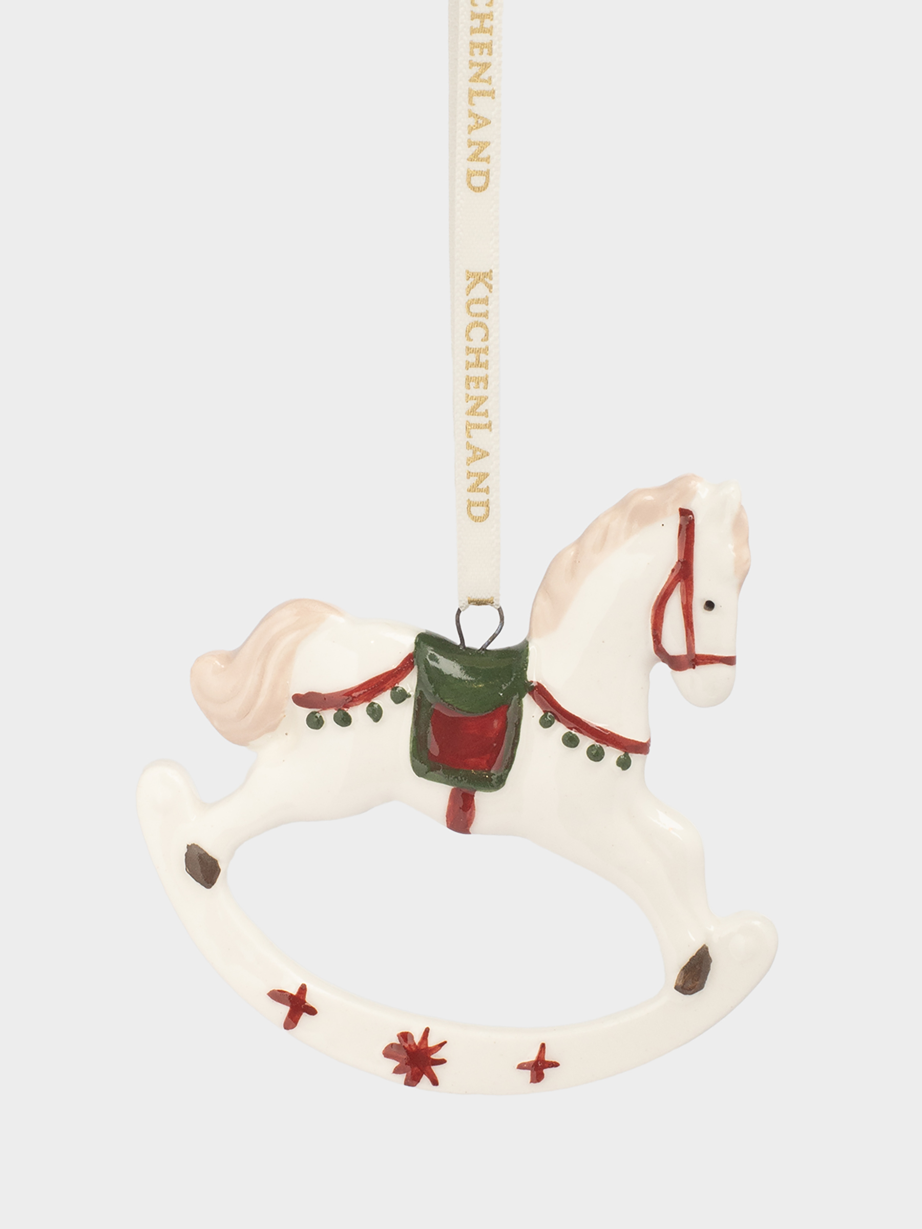 Игрушка елочная, 7 см, фарфор P, белая, Лошадь, Figure christmas, image-0