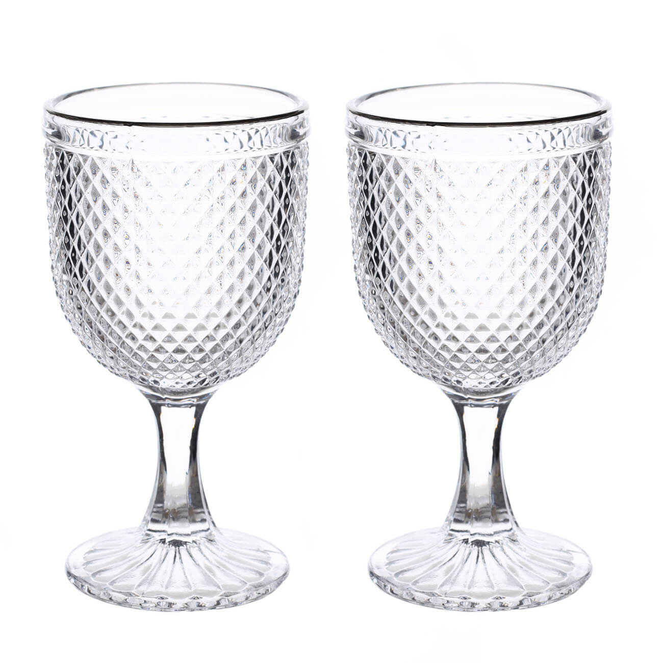 Бокал-кубок для вина, 300 мл, 2 шт, стекло Р, с серебристым кантом, Verona silver - фото 1