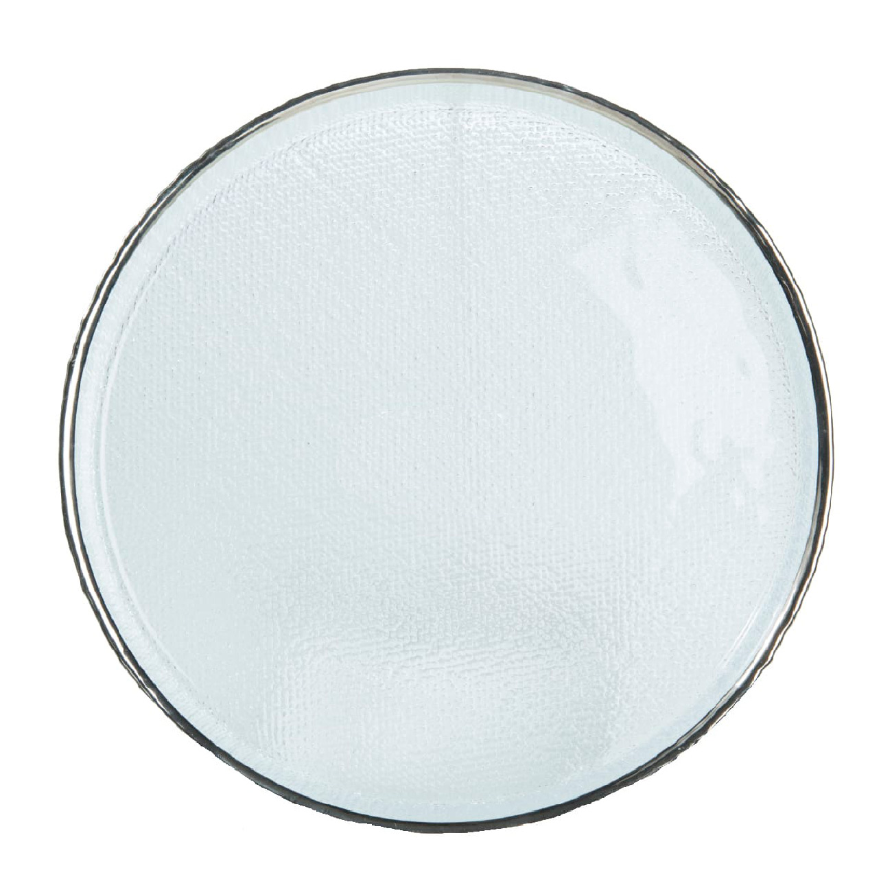 

Блюдо, 22 см, стекло, с серебристым кантом, Cotton platinum
