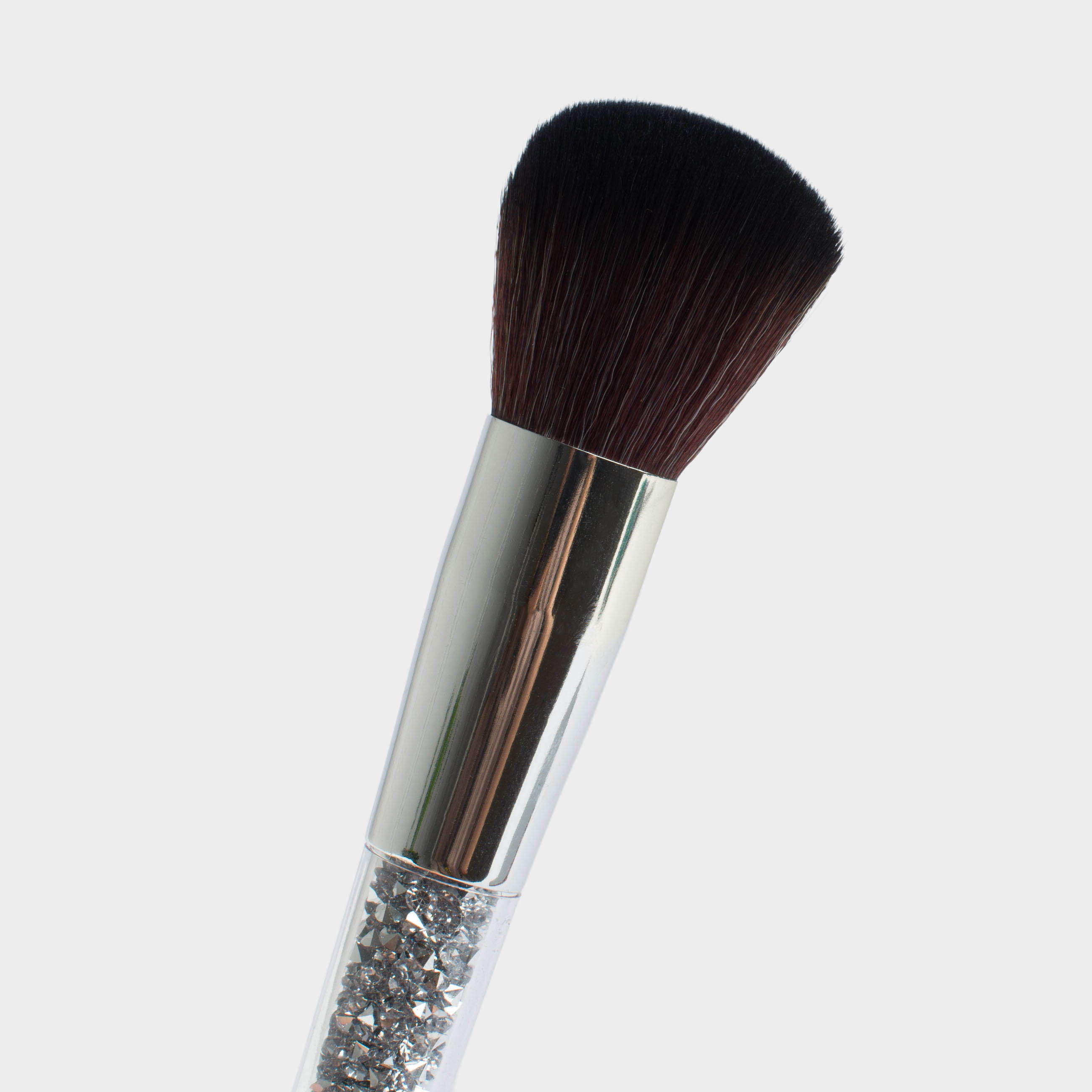 Кисть для пудры, 16 см, искусственный ворс/пластик, серебристая, Beauty makeup, image-5