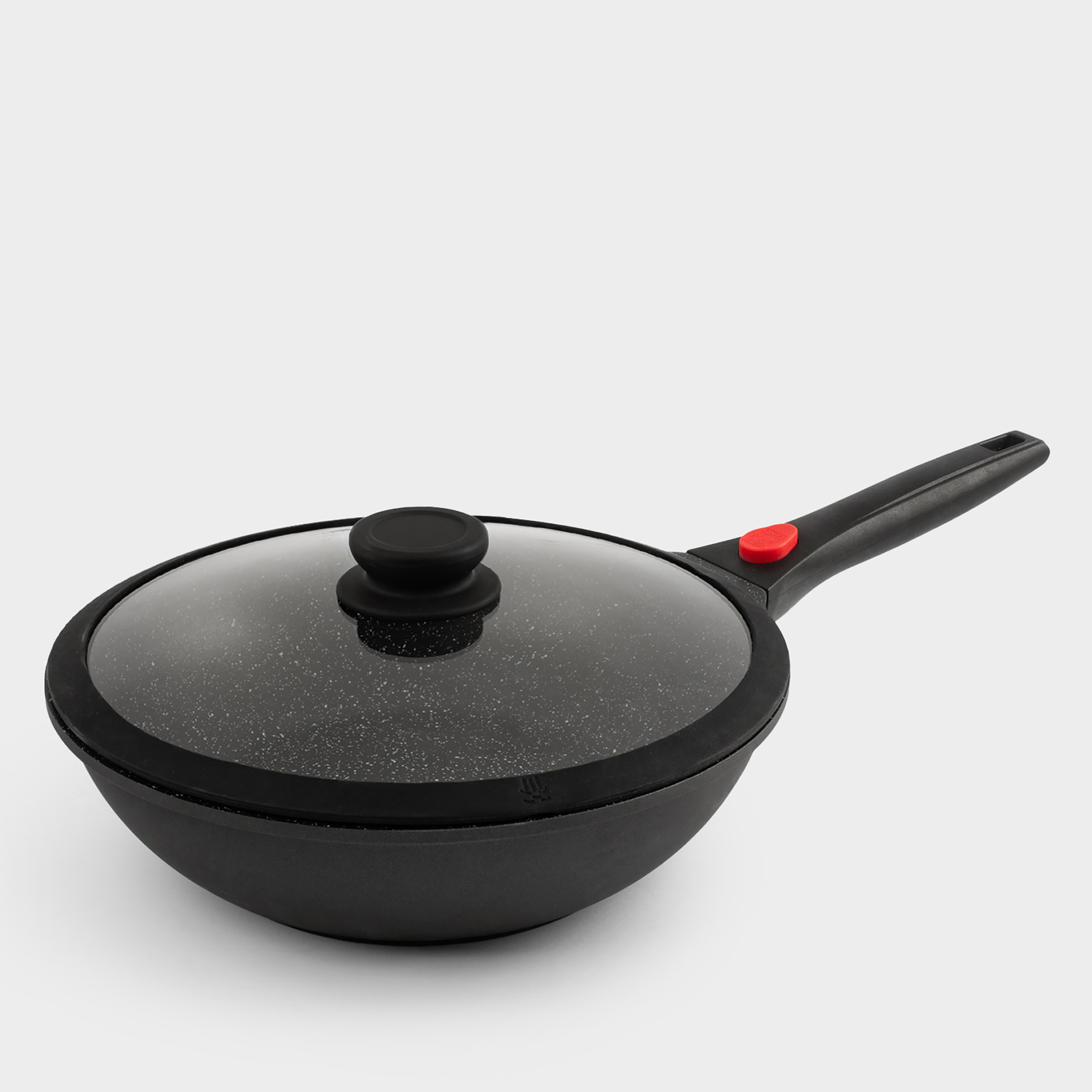 Вок 28 см с крышкой съемная ручка с покрытием алюминий Solution Red 2 6990₽