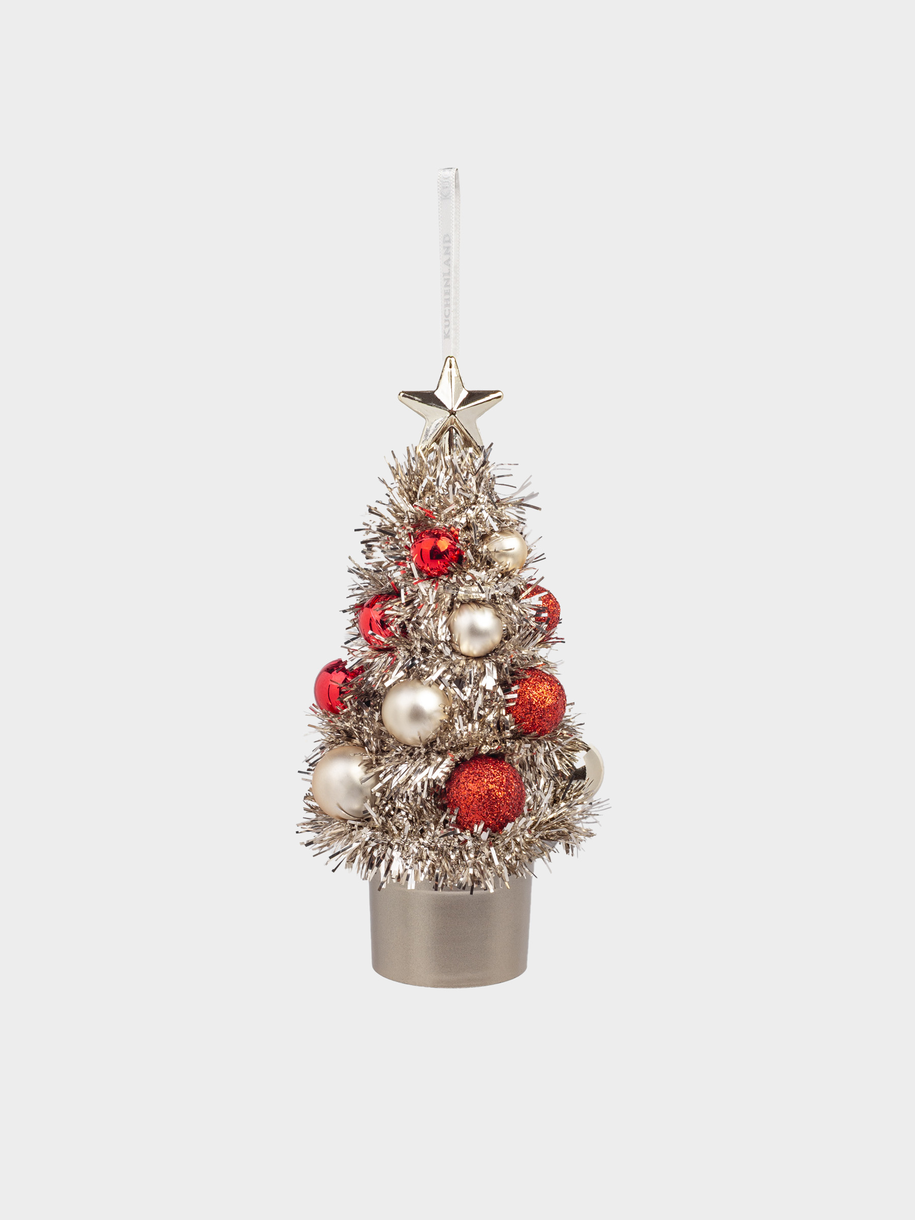 Игрушка елочная, 17 см, мишура/пластик, шампань, Ель с шарами, Tinsel christmas, image-2