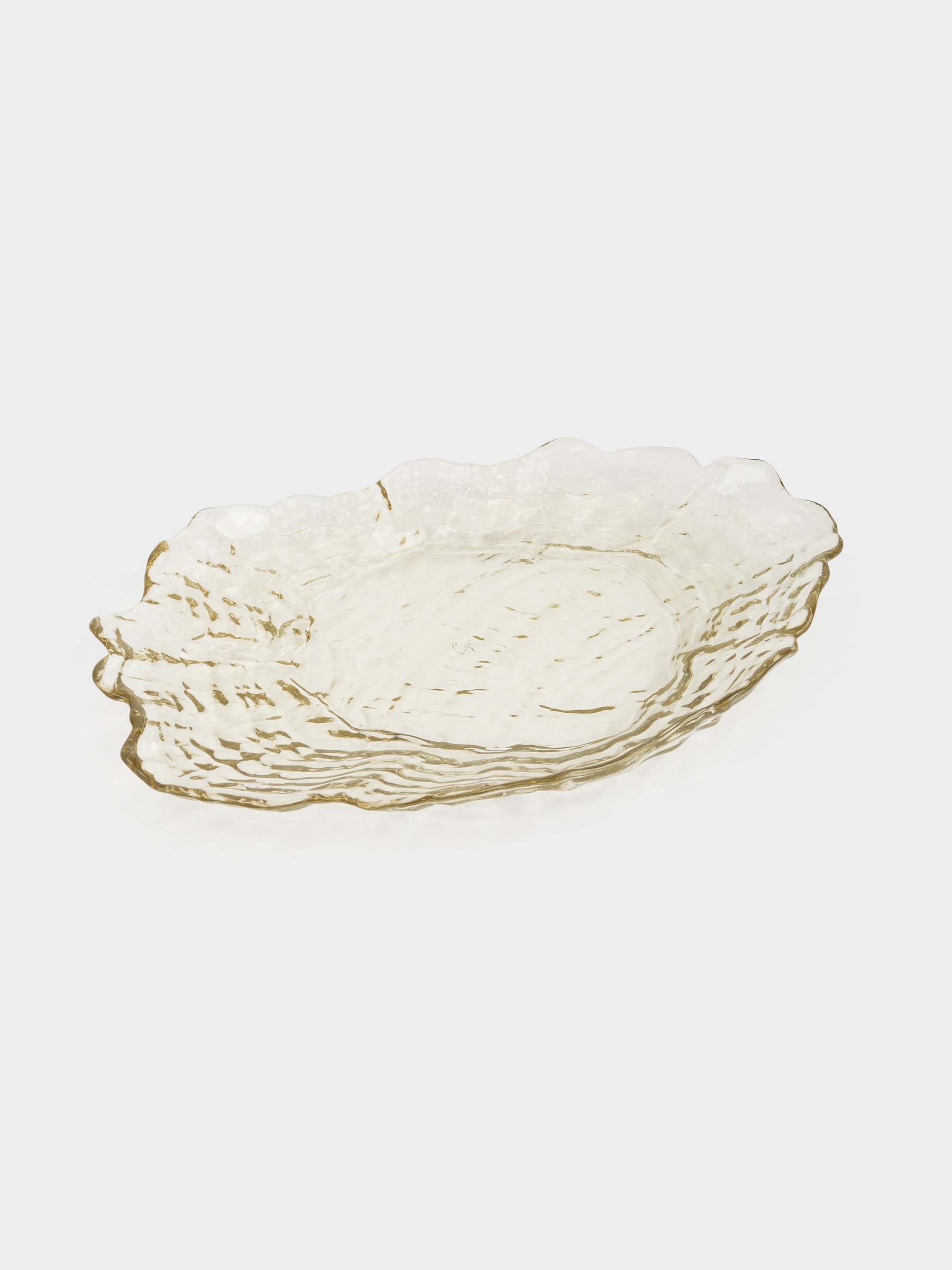 Блюдо, 30х22 см, стекло, песочное, Устрица, Shellfish color, image-0