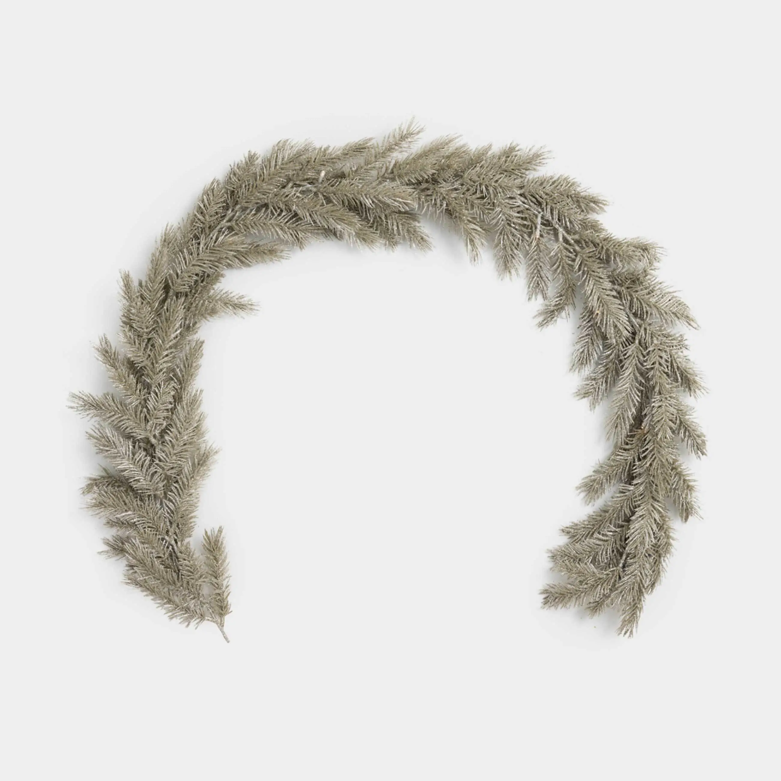 Ветка-гирлянда декоративная, 1,5 м, с подсветкой, пластик, шампань, Ель, Conifer champagne