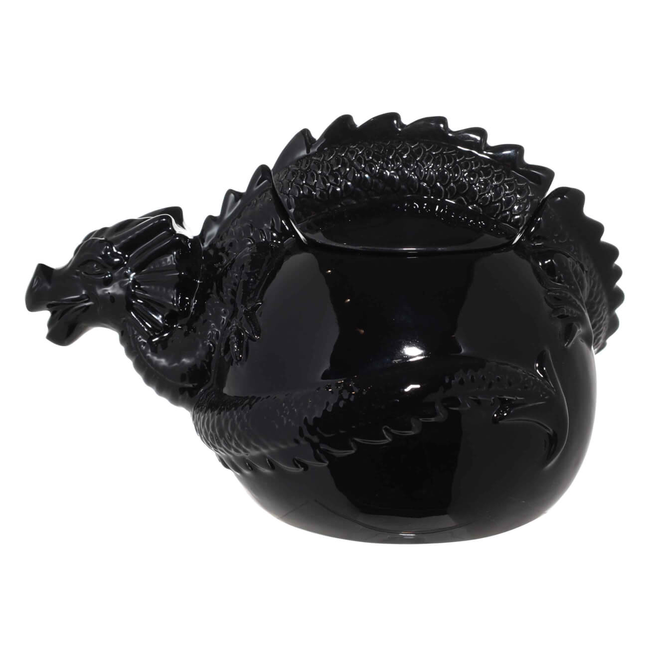 Емкость для хранения, 22х14 см, керамика, черная, Дракон, Dragon dayron изображение № 1