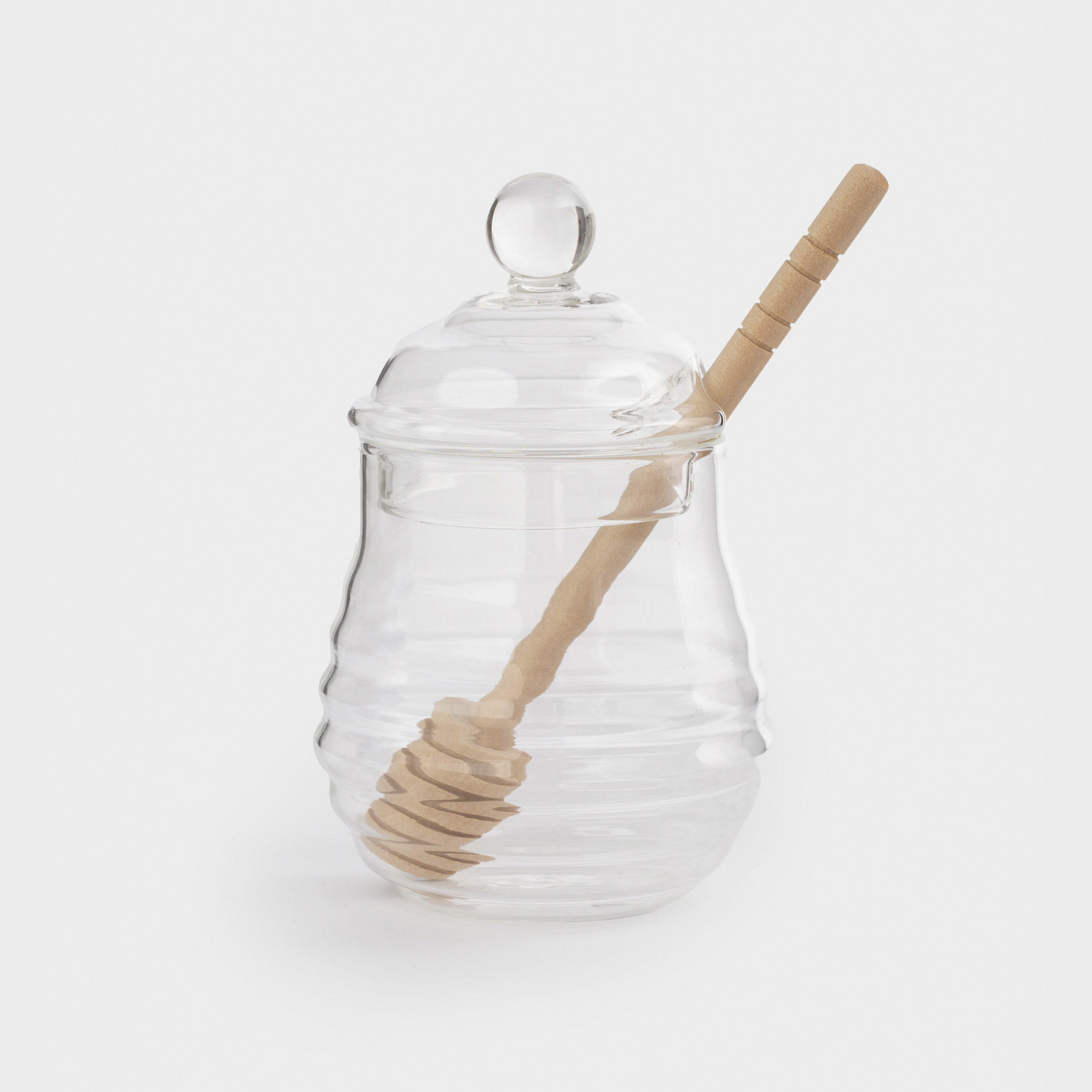 Kuchenland Банка для меда 270 мл с ложкой стекло Бдерево Honey 990₽