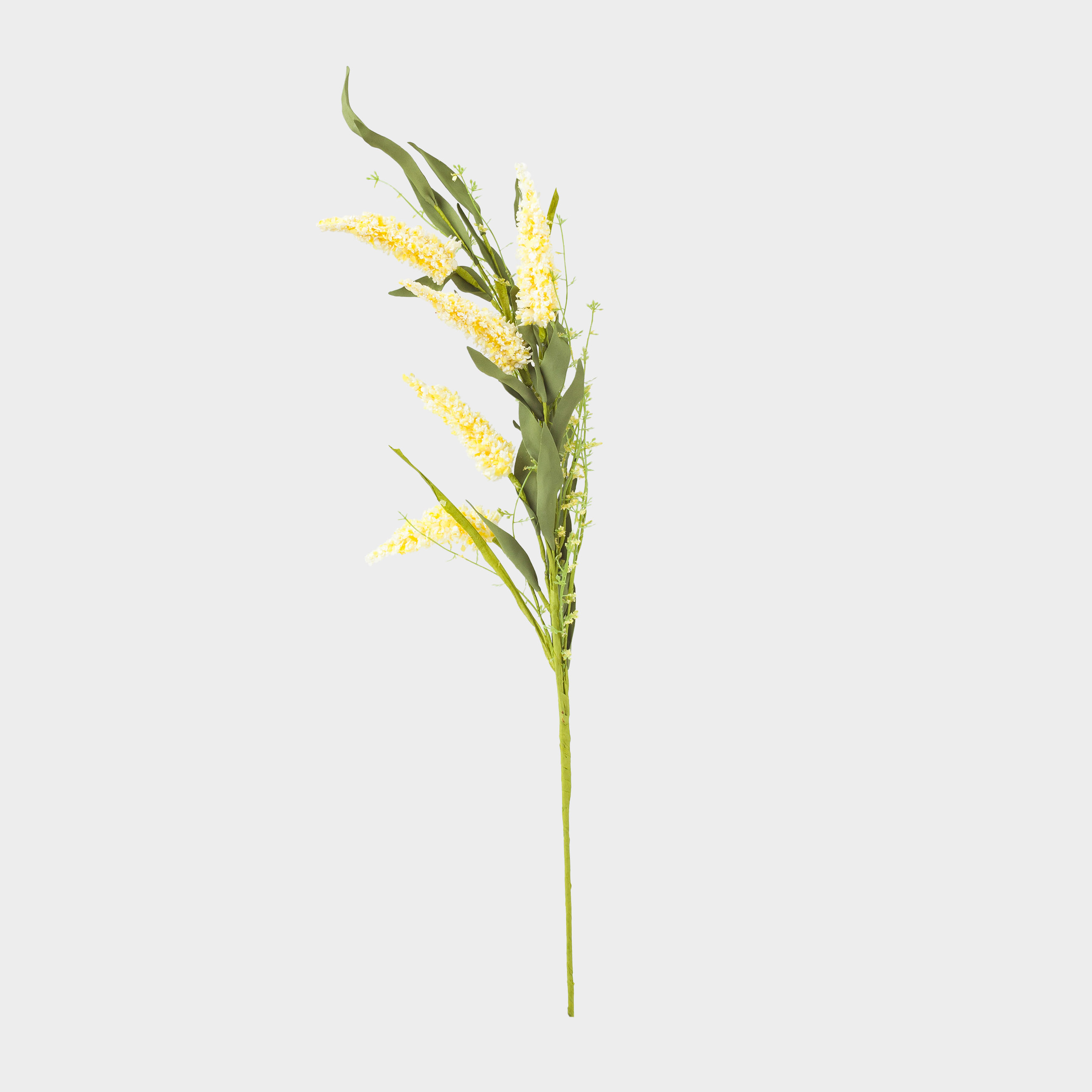 Ветка декоративная, 70 см, пластик/бумага, Желтые цветы, Meadow, image-0