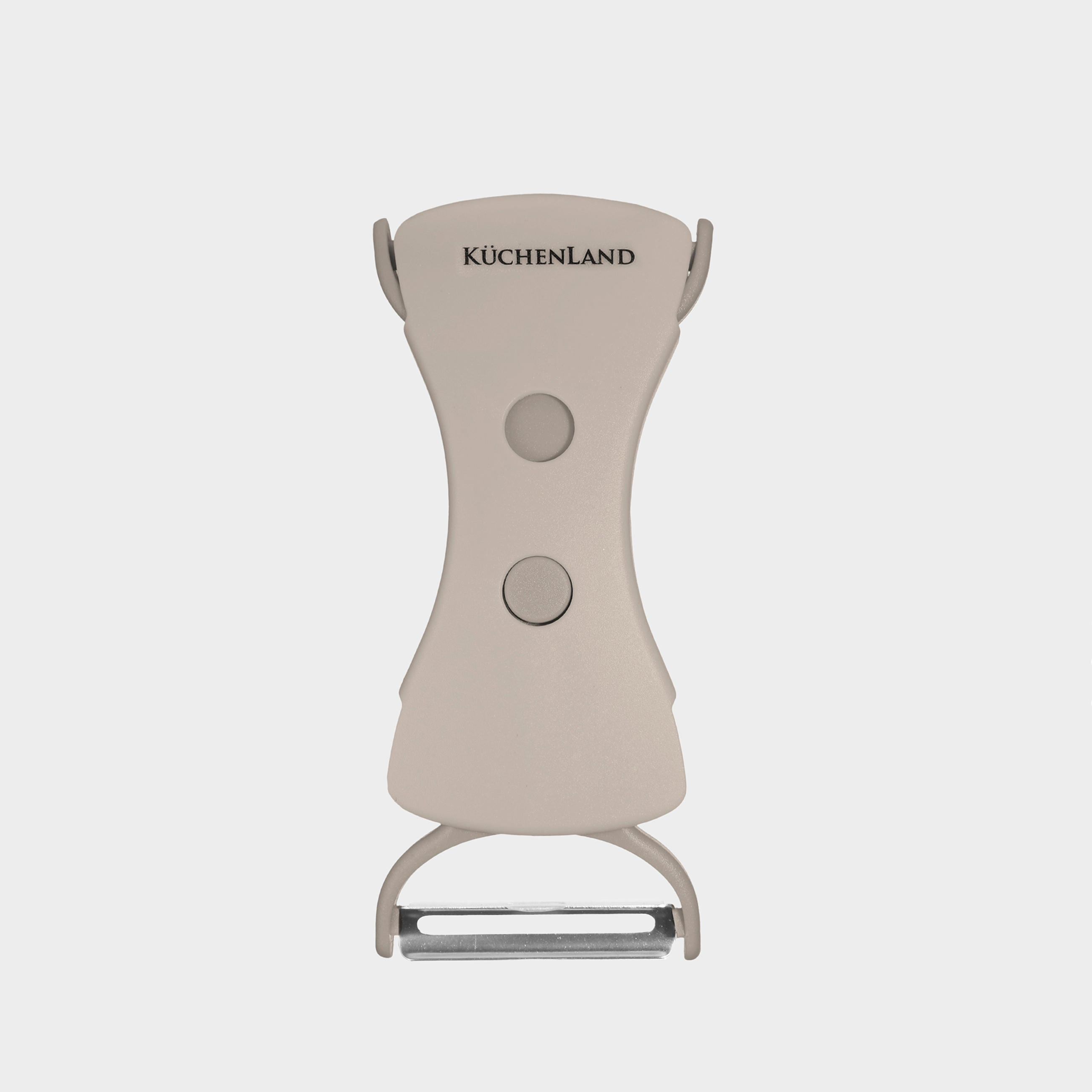 Kuchenland Овощечистка-резак 13 см двусторонняя пластиксталь бежевая Regular 499₽