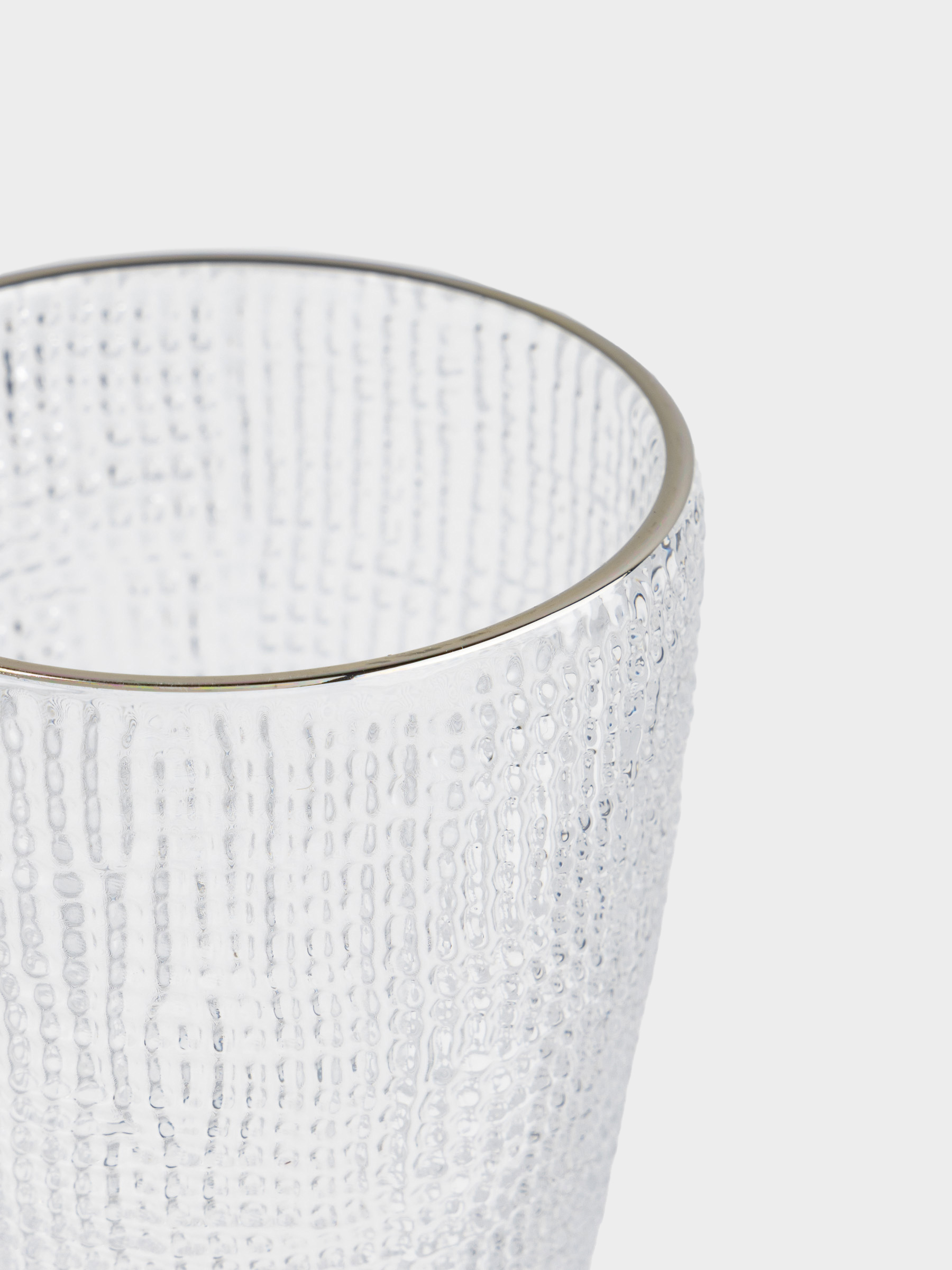 Бокал-кубок для вина, 260 мл, стекло Р, с серебристым кантом, Grain silver, image-2