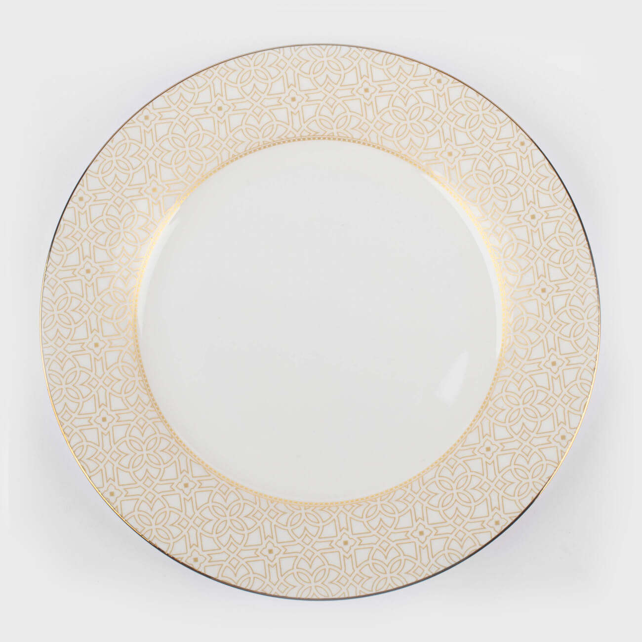 Тарелка десертная, 19 см, фарфор F, с золотистым кантом, Орнамент, Liberty десертная формовая ложка
