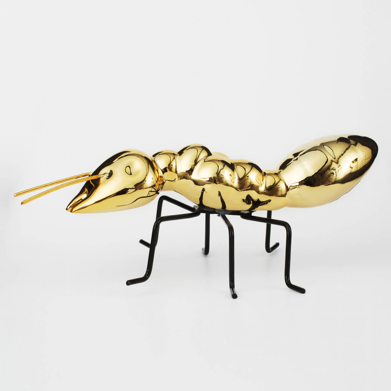 Статуэтка, 17 см, фарфор P/металл, золотистая, Муравей, Art modern стрекоза и муравей басни крылов и а