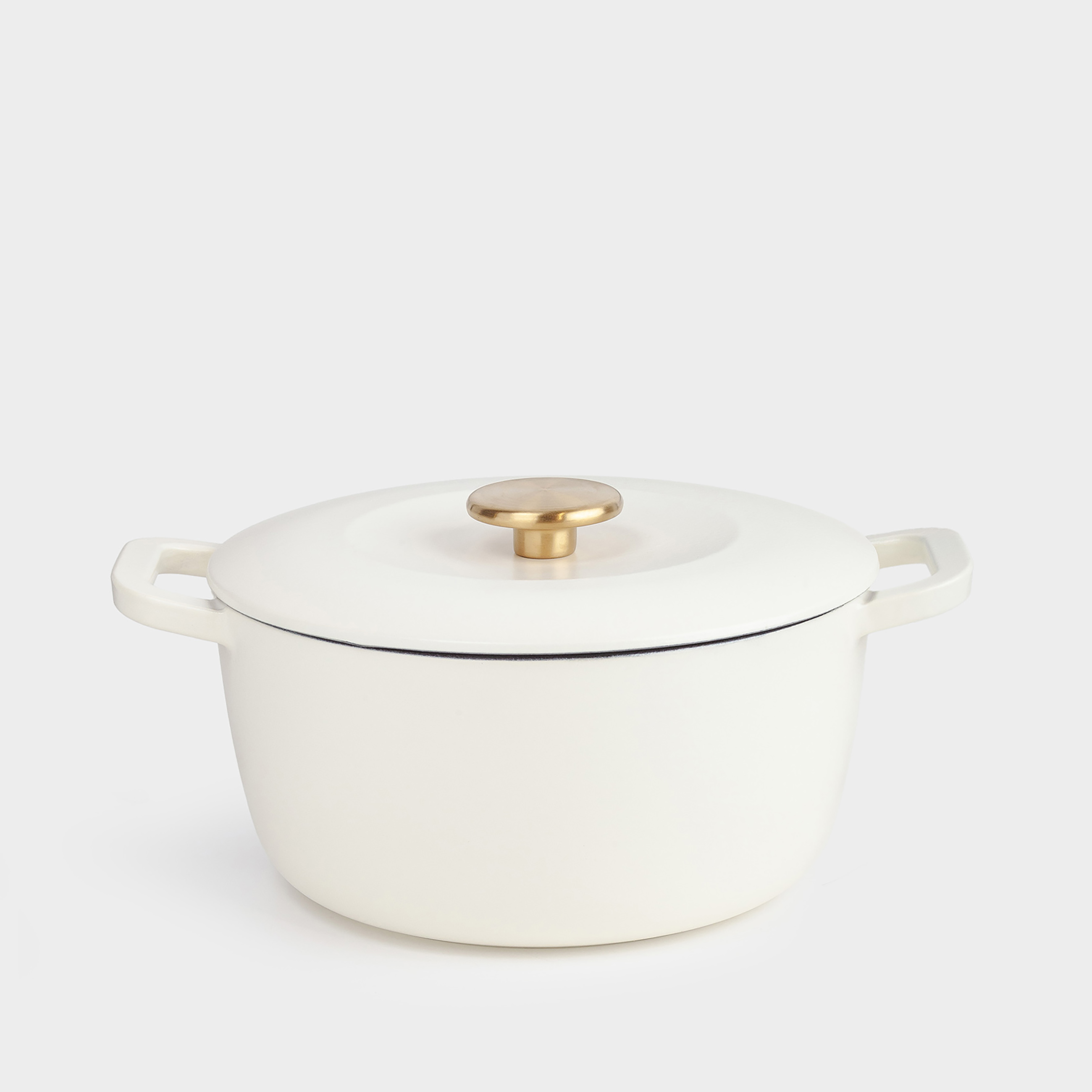 Казан 24 см 45 л с крышкой чугун молочный Light kitchen 9990₽