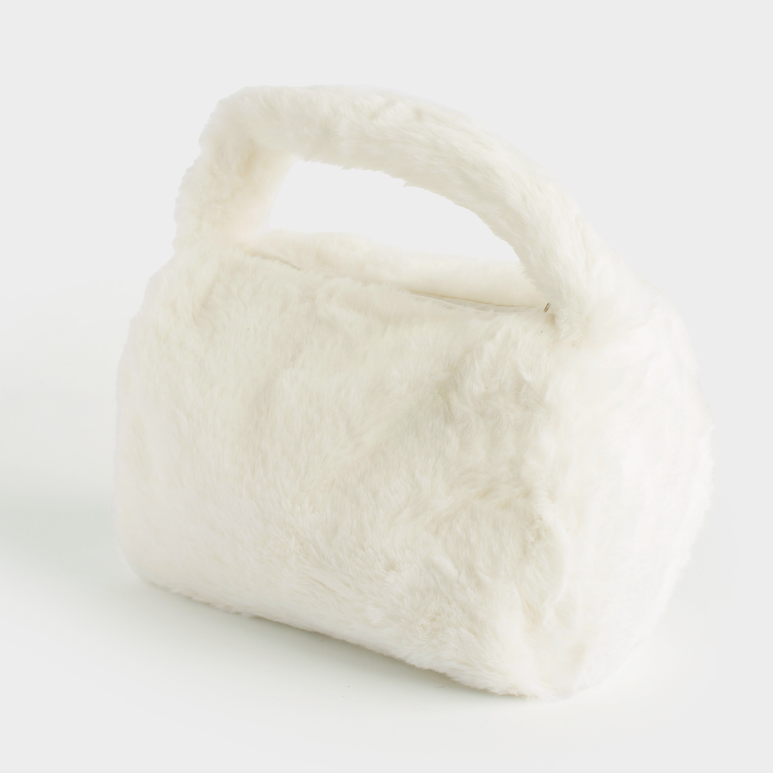 Косметичка, 19х21 см, с ручкой, полиэстер, молочная, Beauty plush, image-4