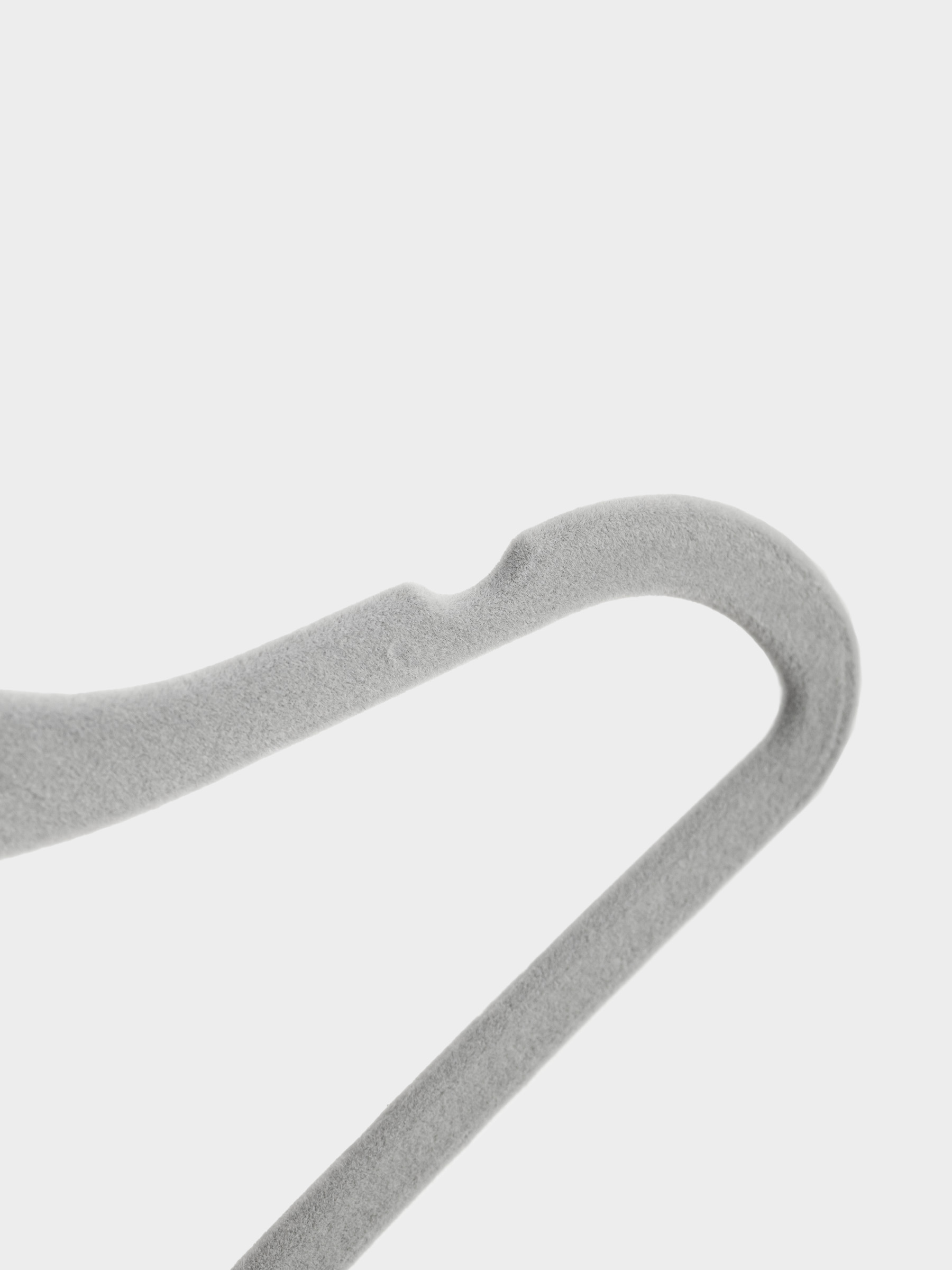 Вешалка-плечики, 30 см, 3 шт, детская, флок, серая, Household, image-3