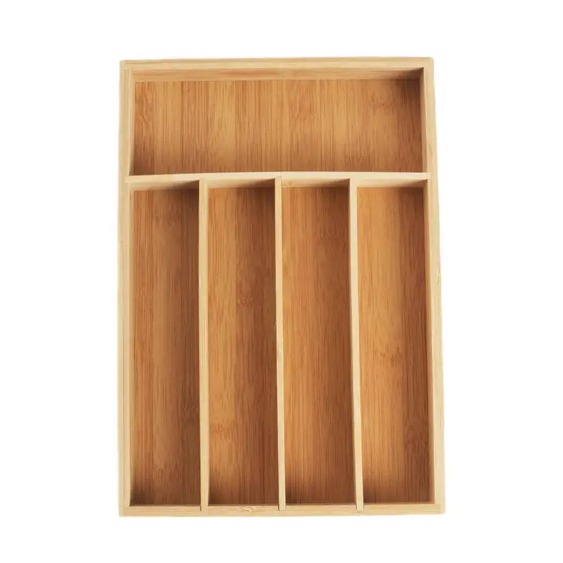 Лоток для столовых приборов, 23х33 см, 5 отд, бамбук, Bamboo ,image-0