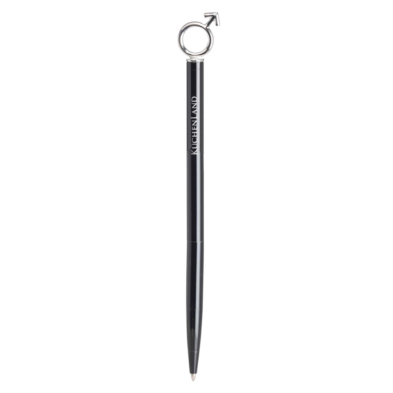 Ручка шариковая, 14 см, с фигуркой, металл, черная, Символ мужчины, Draw figure ручка шариковая подарочная поворотная в пластиковом футляре бордовая с серебристыми вставками