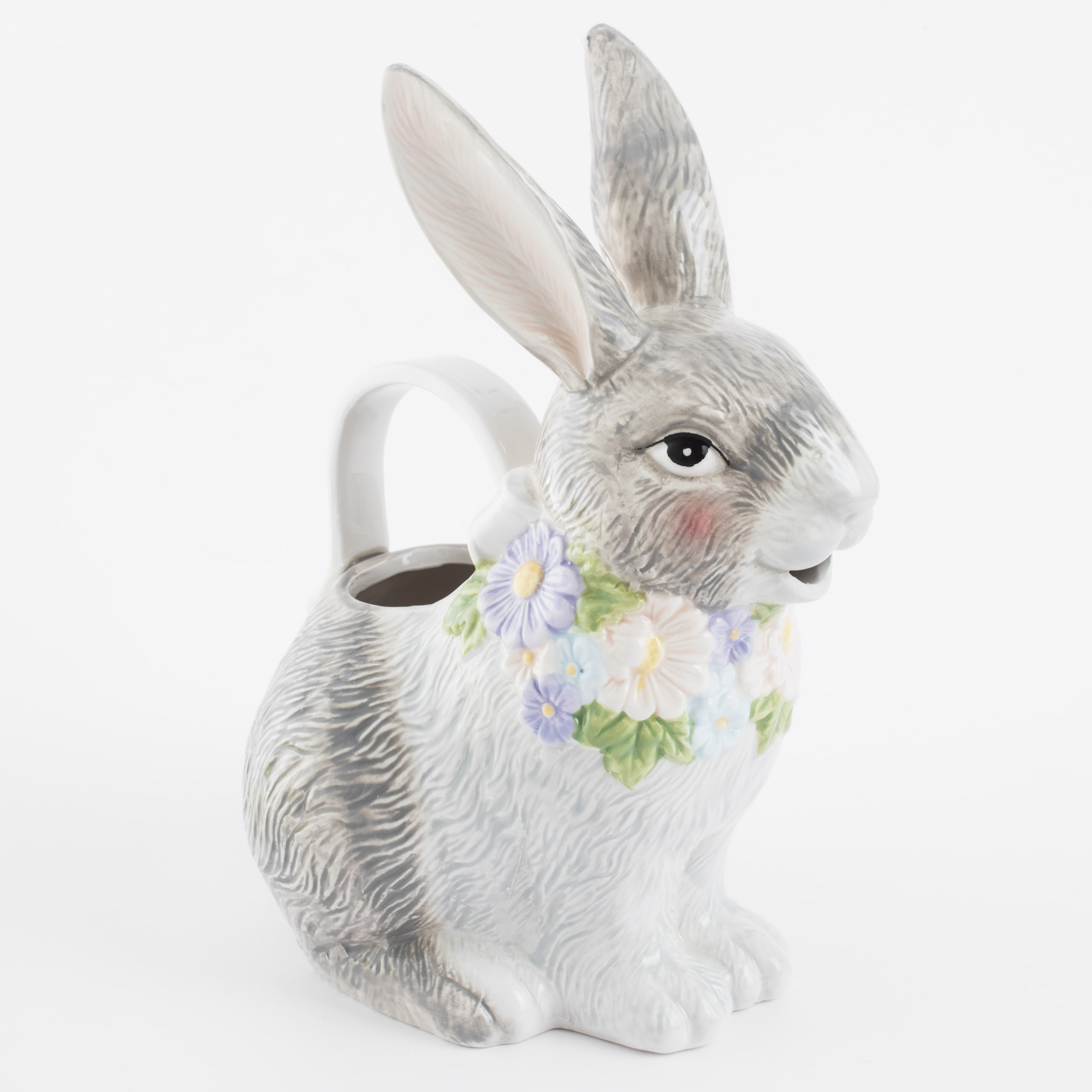 Кувшин, 1 л, керамика, серый, Кролик с бантом, Pure Easter изображение № 3