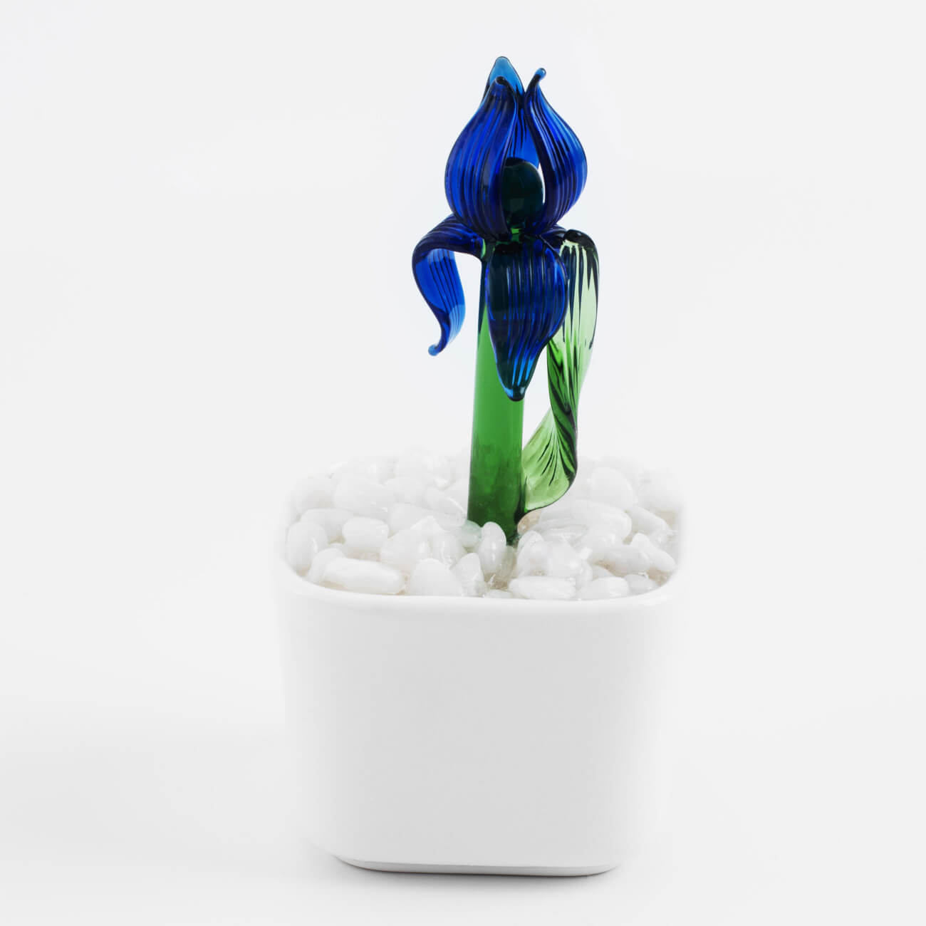 Статуэтка, 10 см, стекло/керамика, Ирис в горшке, Iris garden изображение № 1