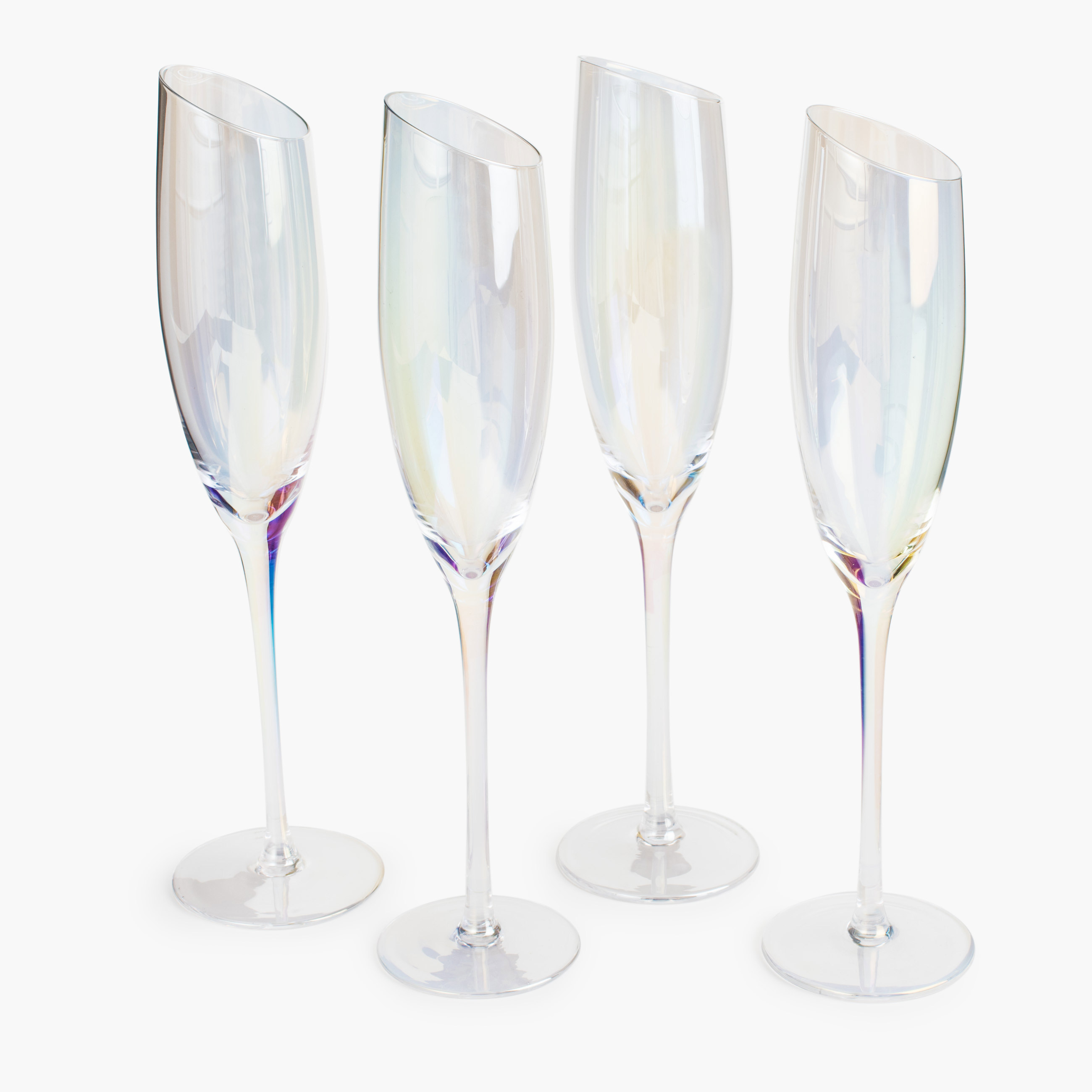Бокал для шампанского, 180 мл, 4 шт, стекло, перламутр, Charm L polar изображение № 4