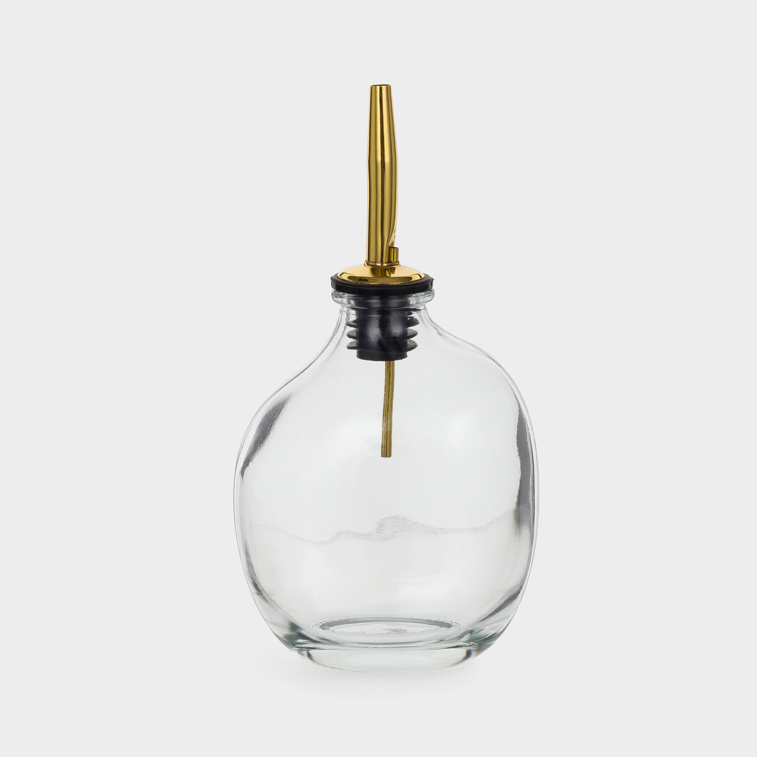 Бутылка для масла или уксуса, 250 мл, с дозатором, стекло/металл, Classic gold, image-0