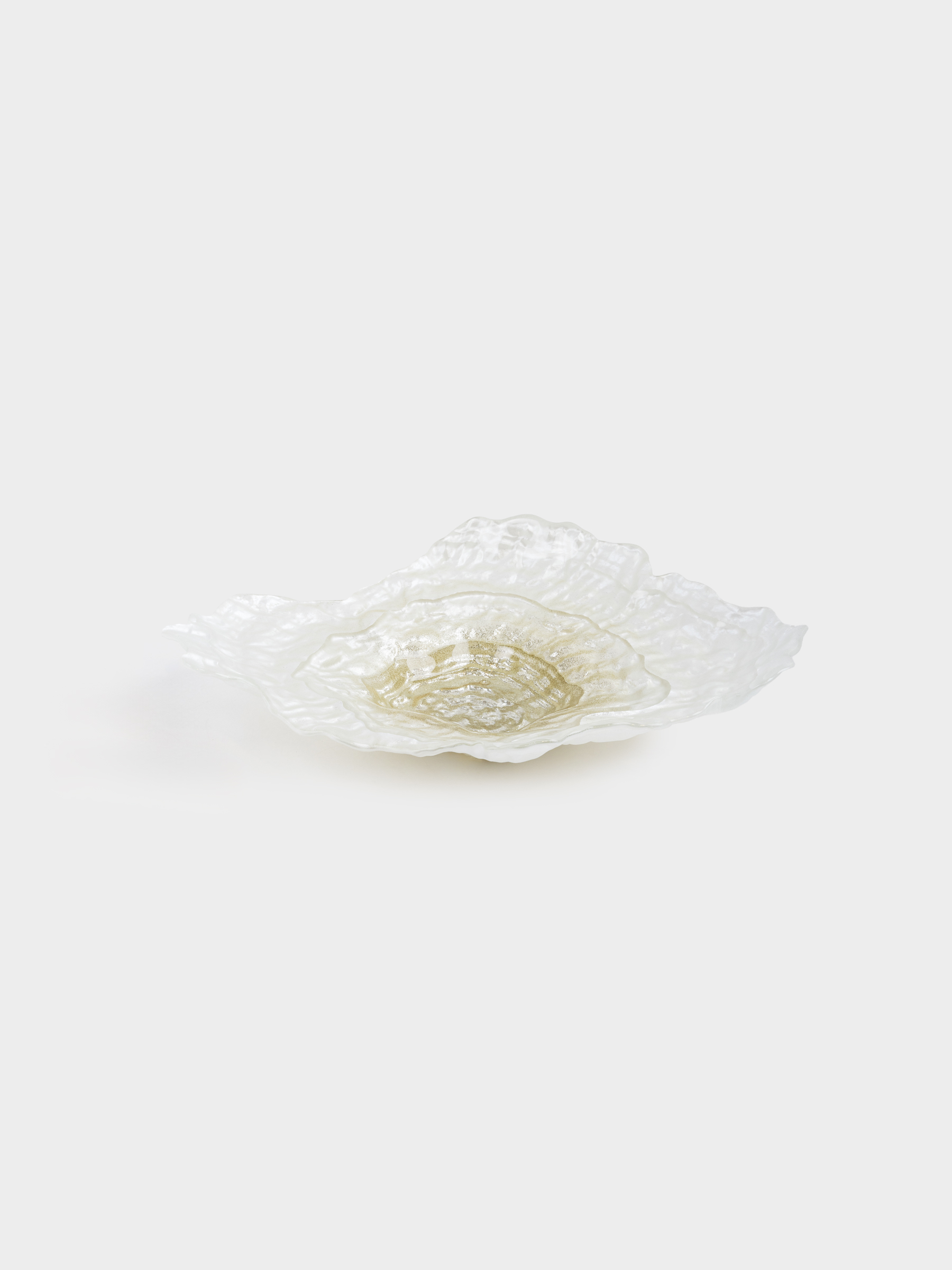 Блюдо, 38х29x7 см, стекло, молочное/шампань, Устрица, Shellfish, image-5