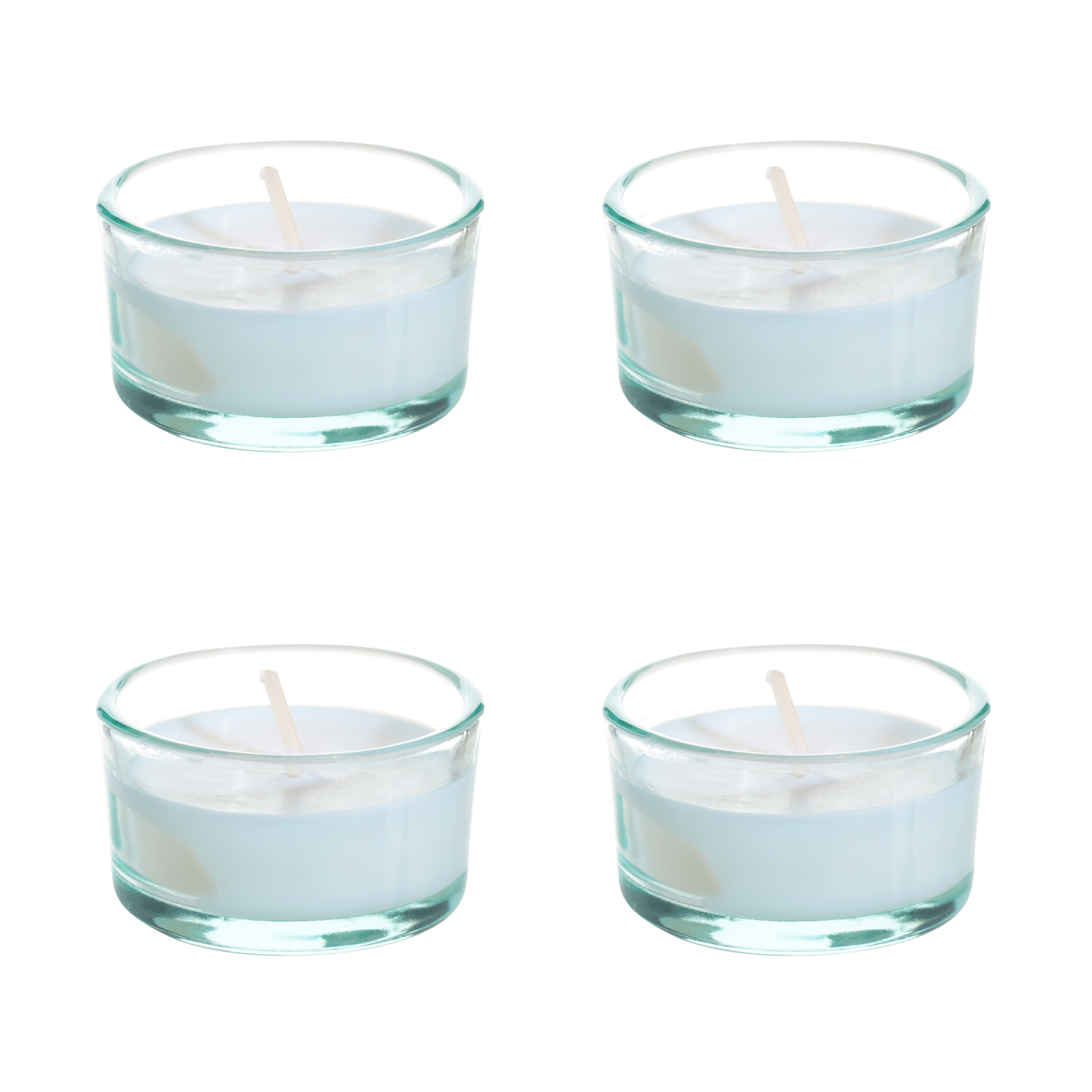 Свеча ароматическая, 5 см, 4 шт, в подсвечнике, стекло, Ruby Mandarin Bellini, Luxury white, image-0