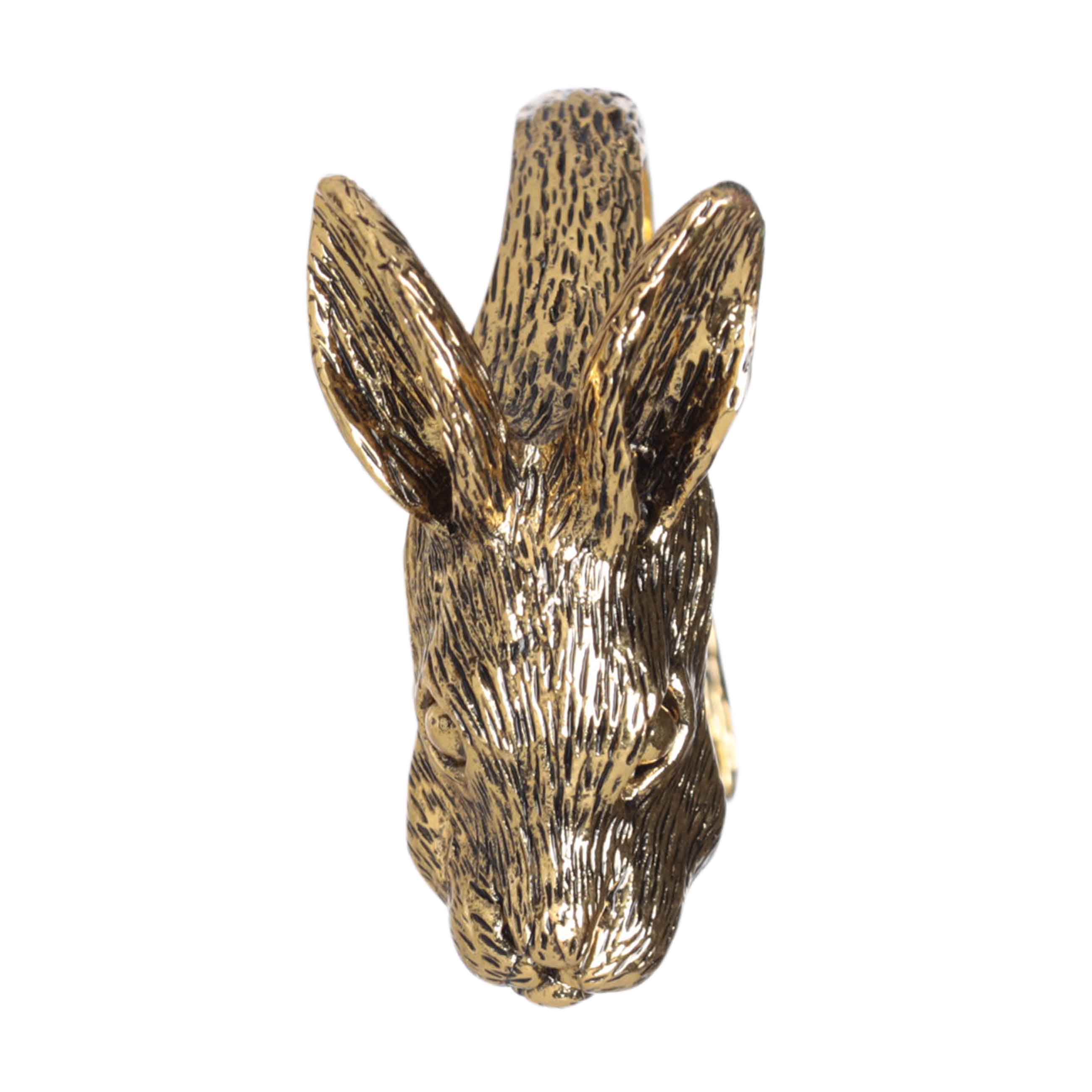 Кольцо для салфеток, 6 см, металл, золотистое, Кролик, Rabbit gold изображение № 2
