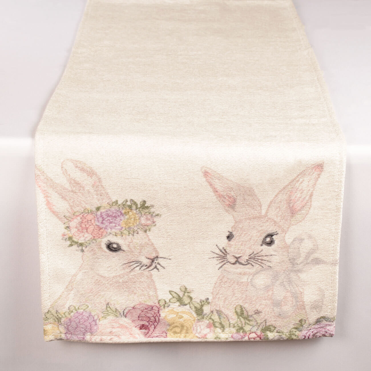 

Дорожка настольная, 32х135 см, гобелен, шенилл, Кролики, Natural Easter