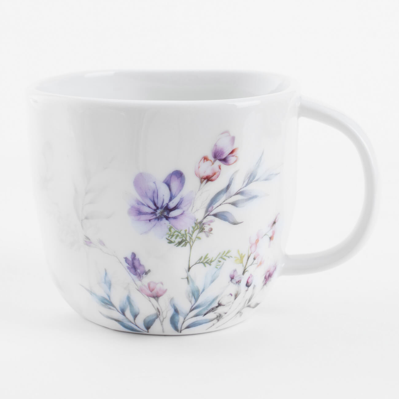 

Кружка, 370 мл, фарфор P, белая, Цветы, Wild flowers