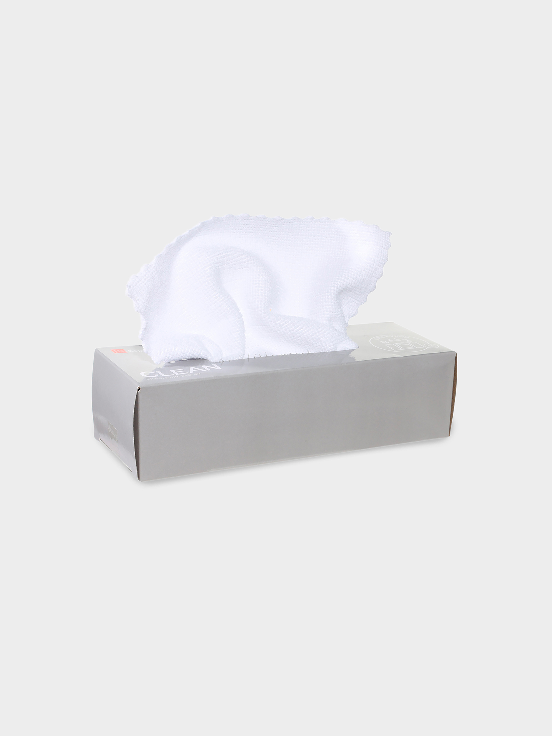 Тряпка для кухни, 22х22 см, 12 шт, микрофибра, белая, Clean, image-0