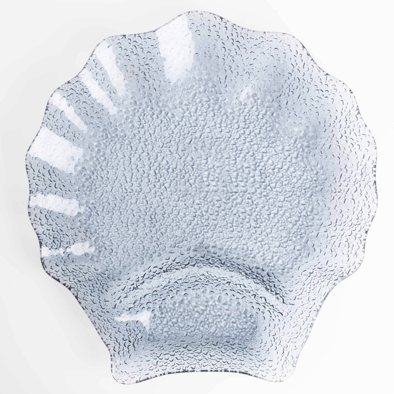 

Менажница, 32 см, 2 отд, стекло, серая, Ракушка, Deep sea