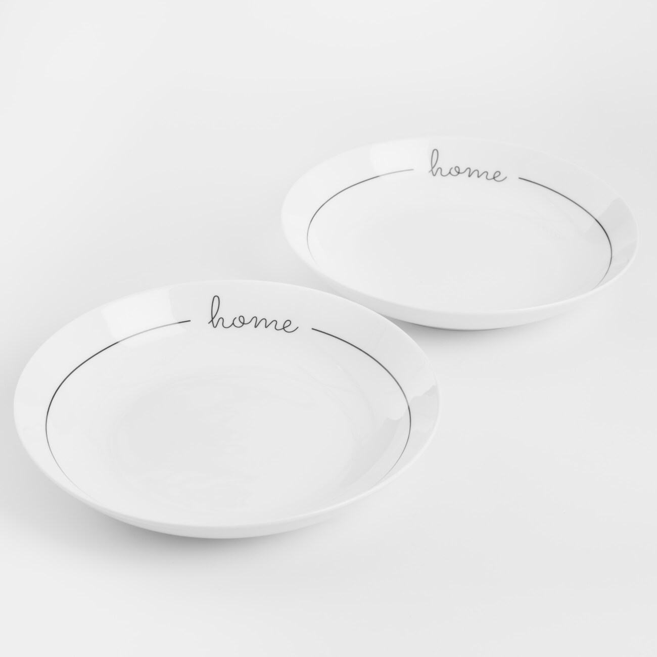 

Тарелка суповая, 20х3 см, 2 шт, фарфор N, белая, Home, Scroll white